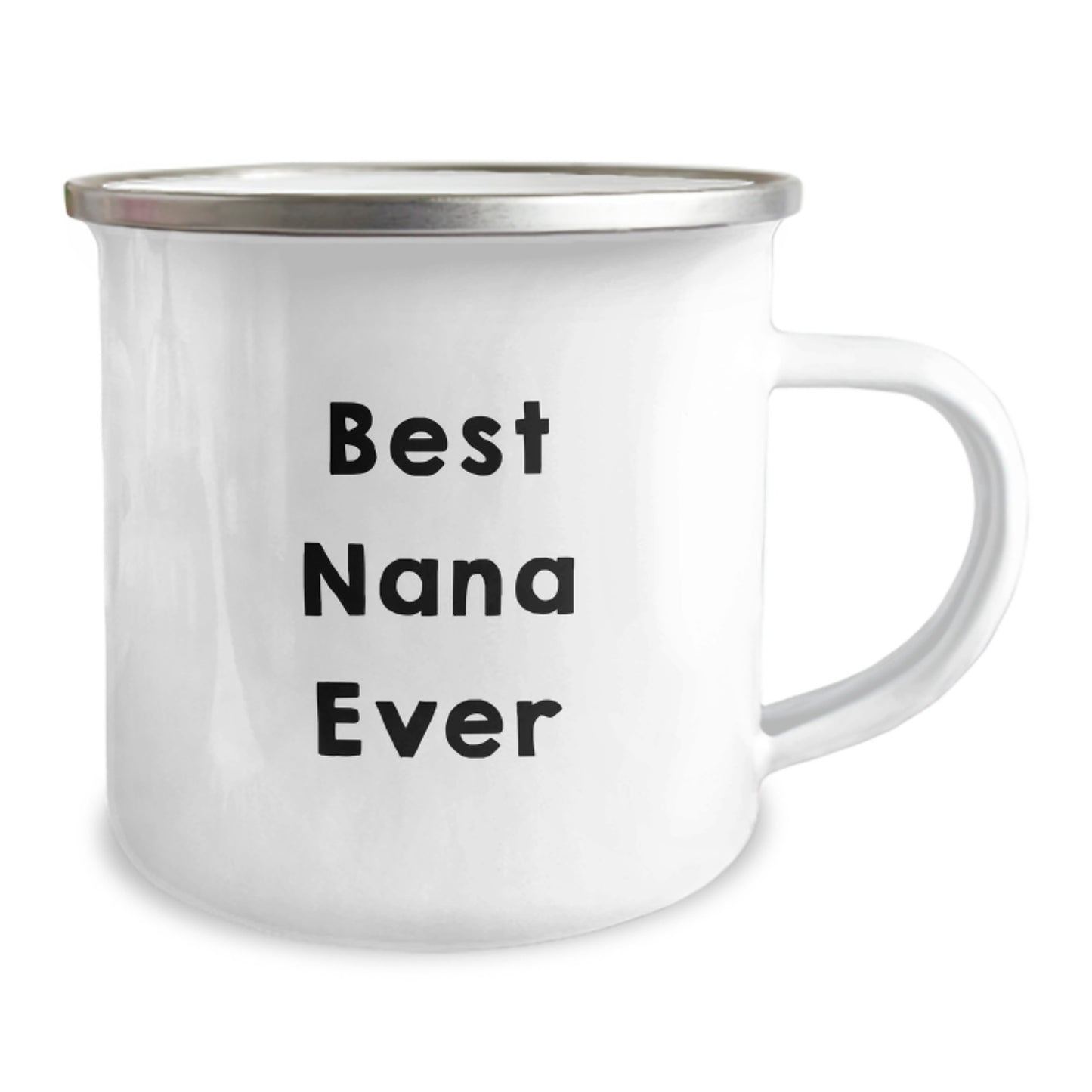Nana's Best Camping Mug Gift, Funny Quote for Birthday from Friends, 12 oz Stainless Steel with Enamel Finish - Image 2