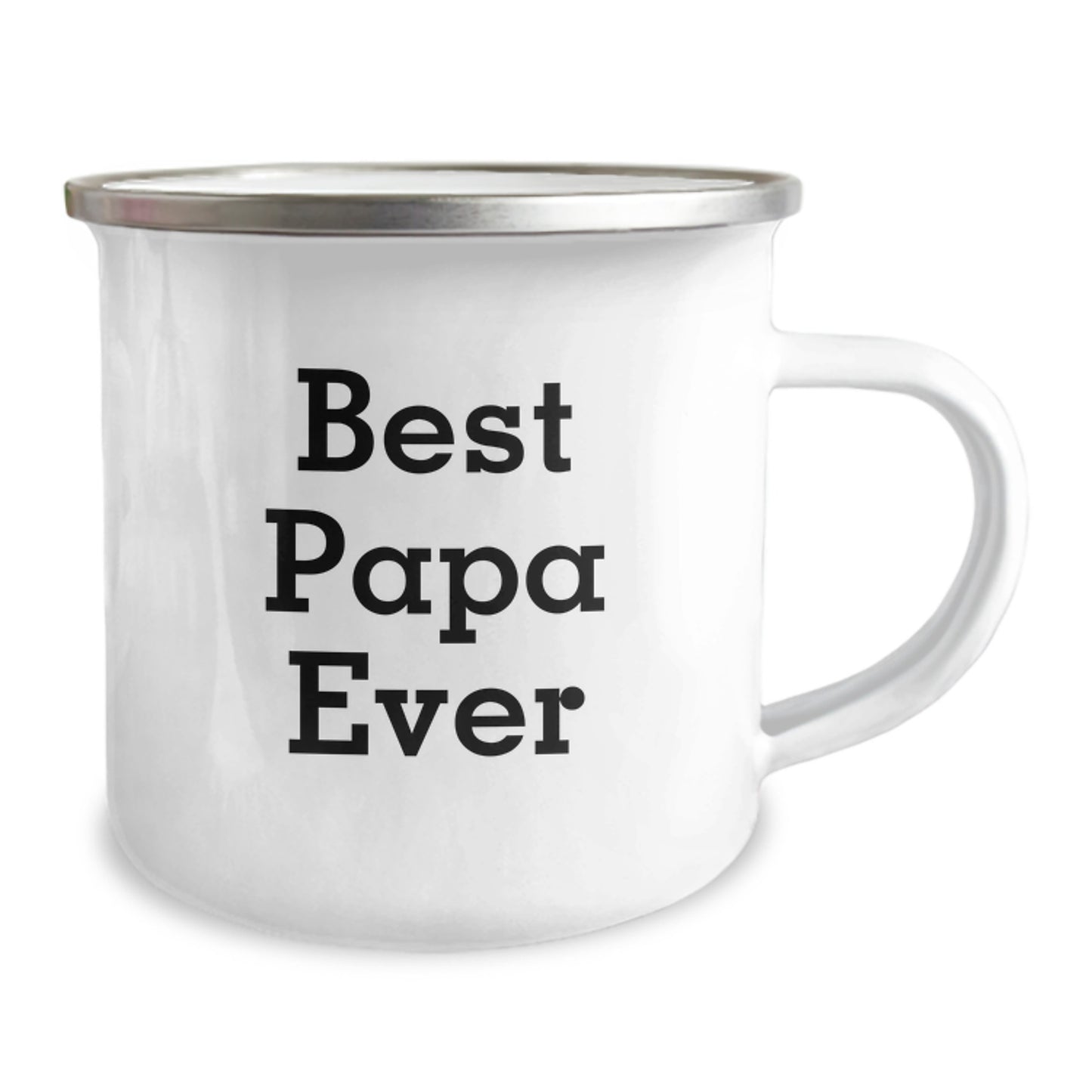 Funny Papa Gifts from Friends to Best Papa Ever, Camping Mug for Birthday, 'Best Papa Ever' Quote - Image 2