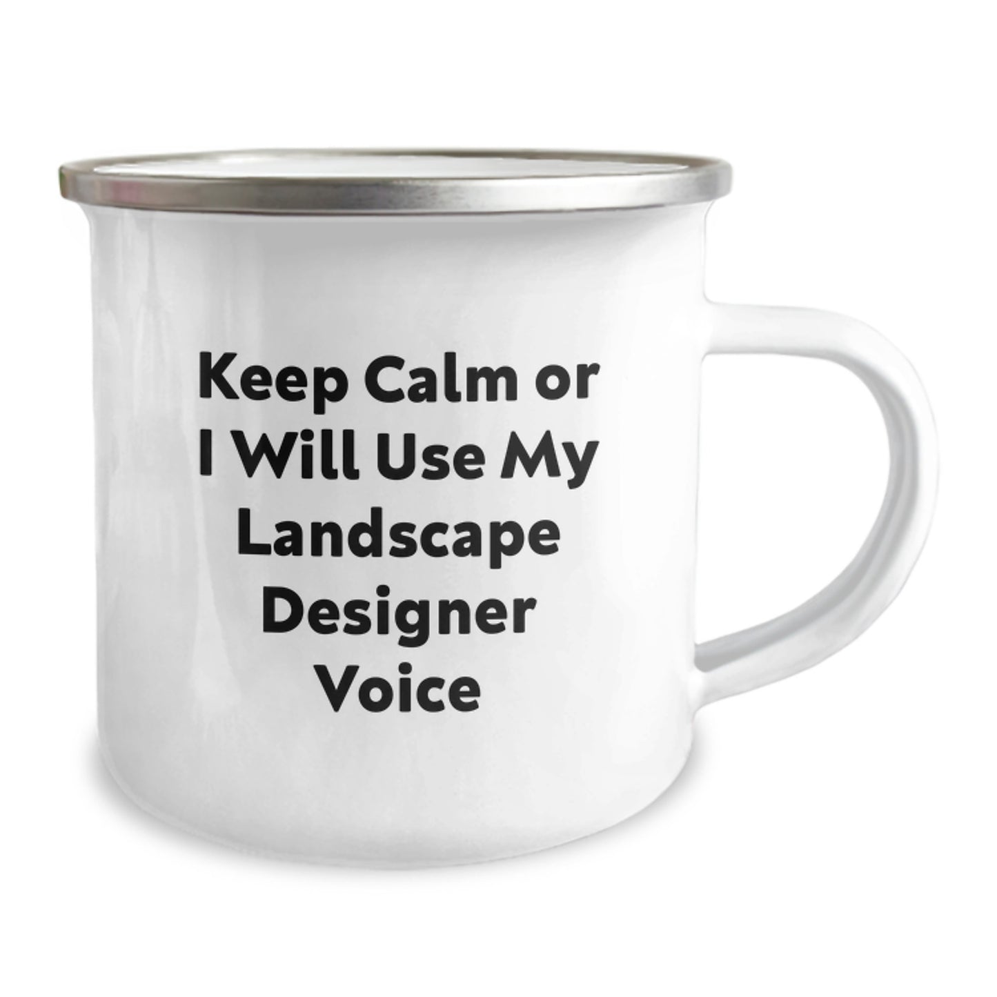 Funny Landscape Designer Gifts, Keep Calm Or I Will Use My Landscape Designer Voice, Christmas Unique Mugs for Landscape Designers, Men, Women, Friends, Coworkers, Family Camping Mugs - Image 2