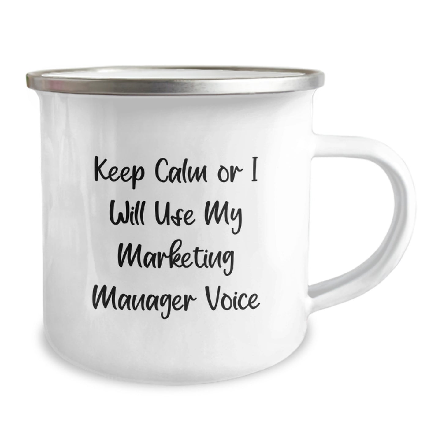 Marketing Manager Camping Mug - Funny Valentine's Gift for Marketing Manager Friends, Perfect for Valentine's Unique Gifts from Men to Women Marketing Manager Coworkers - Image 2