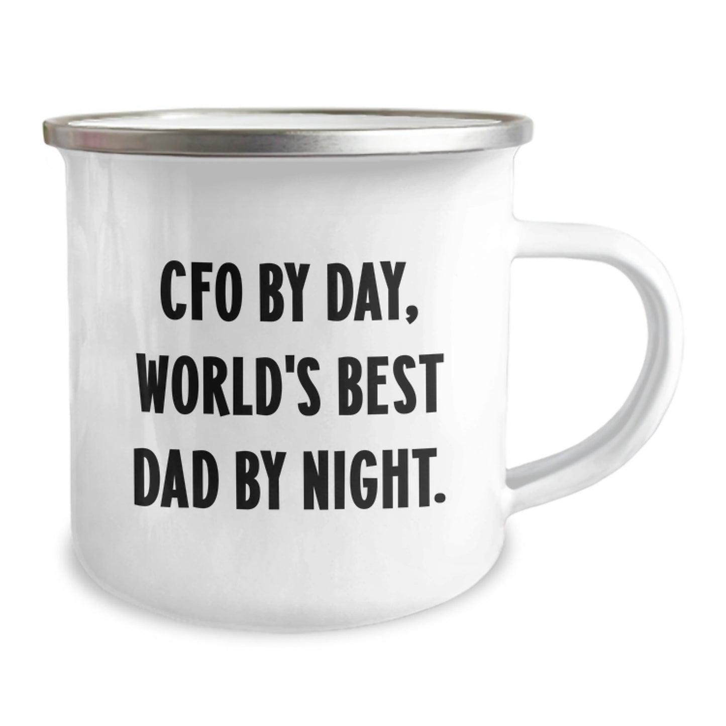 Funny CFO Gifts for Men, CFO By Day, World's Best Dad By Night Camping Mug, Perfect for Father's Day Unique Gifts from Family, Friends, or Coworkers - Image 2