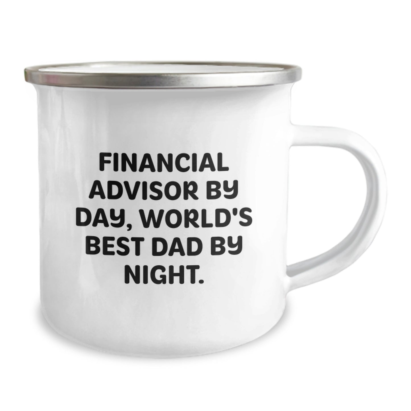 Funny Financial Advisor Gifts for Men by Day, World's Best Dad by Night Christmas Unique Mugs - Camping Mugs for Dad - Image 2