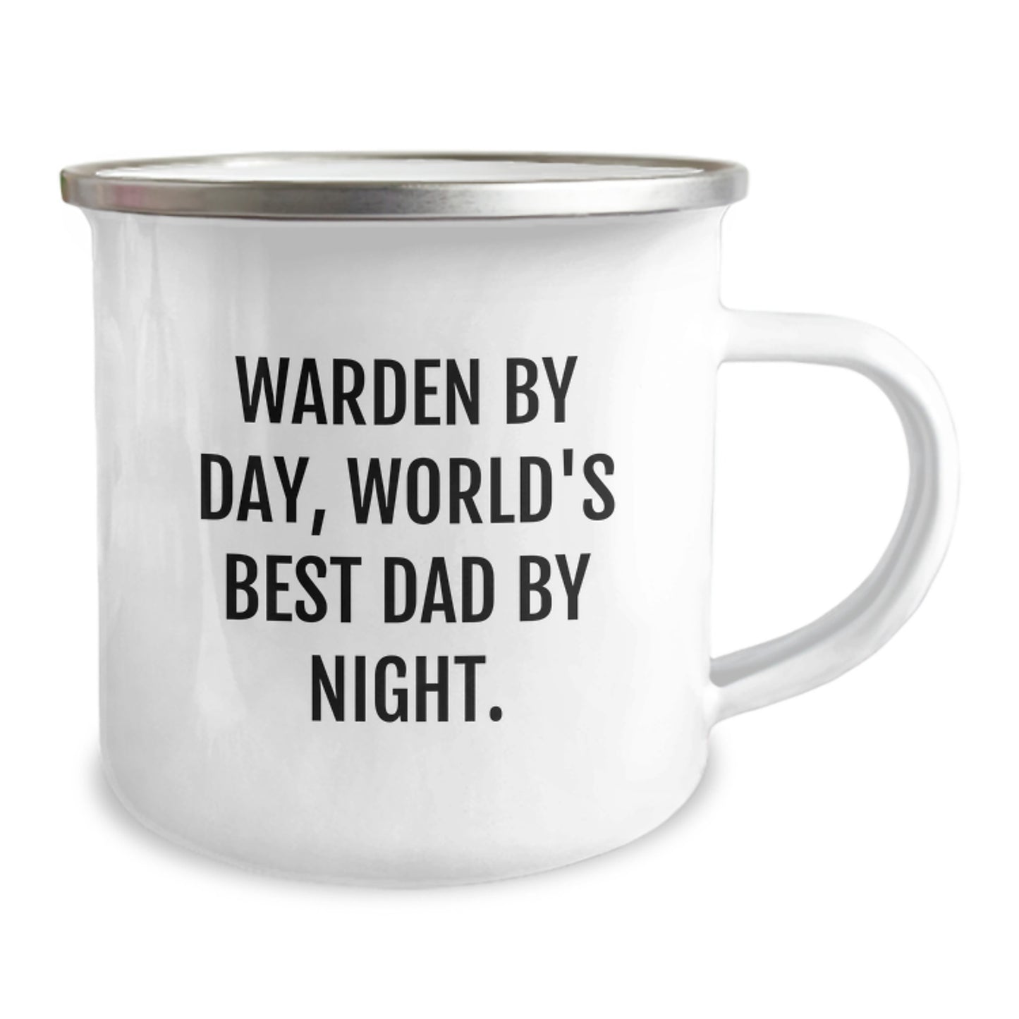 Warden Gifts for Men, Funny Camping Mug, 'Warden By Day, World's Best Dad By Night.' Gift from Dad to Son, Perfect Graduation Unique Gifts - Image 2