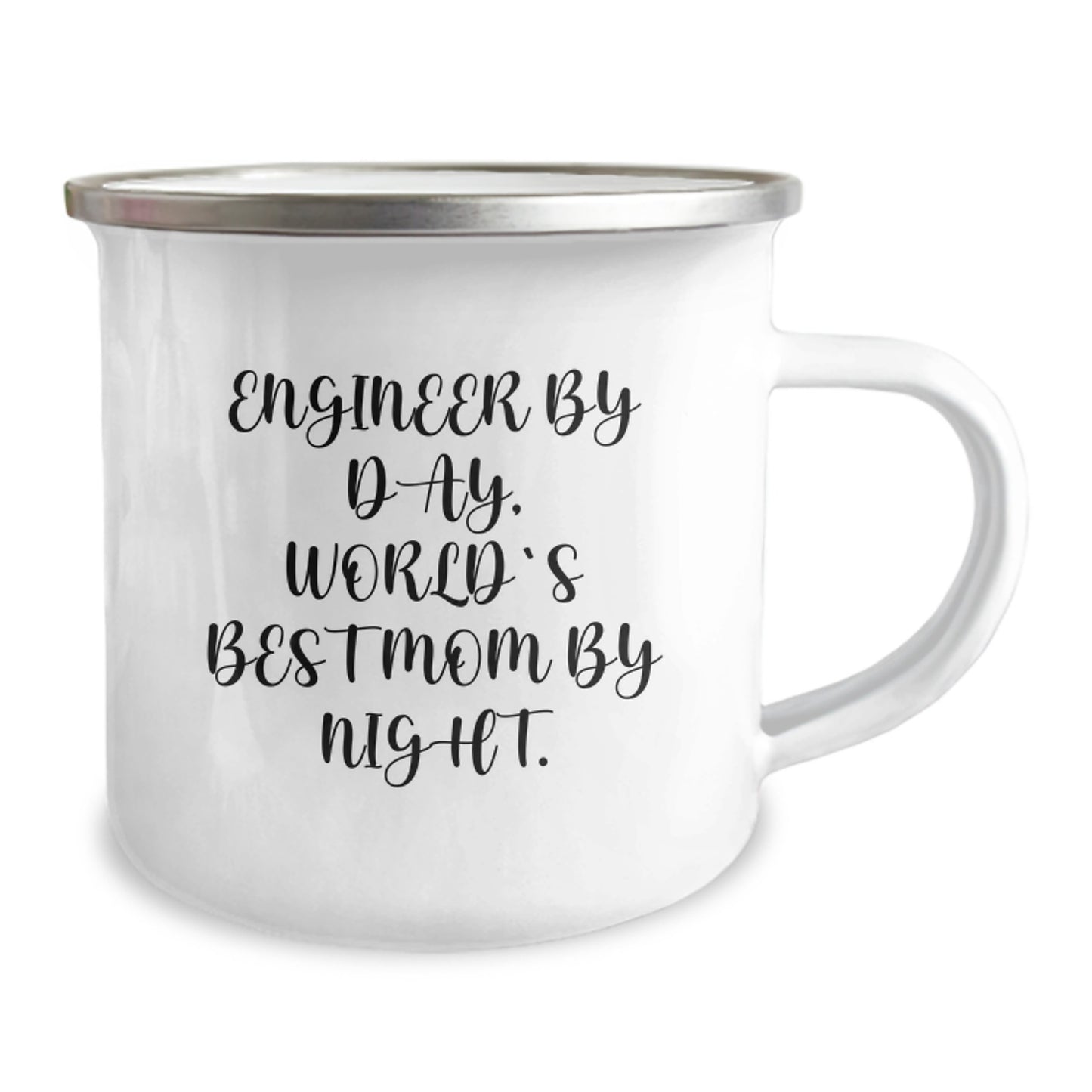 Funny Engineer Gifts, Christmas Unique Mugs for Engineer Mom, Camping Mug with 'Engineer By Day, World's Best Mom By Night.' Quote - Image 2