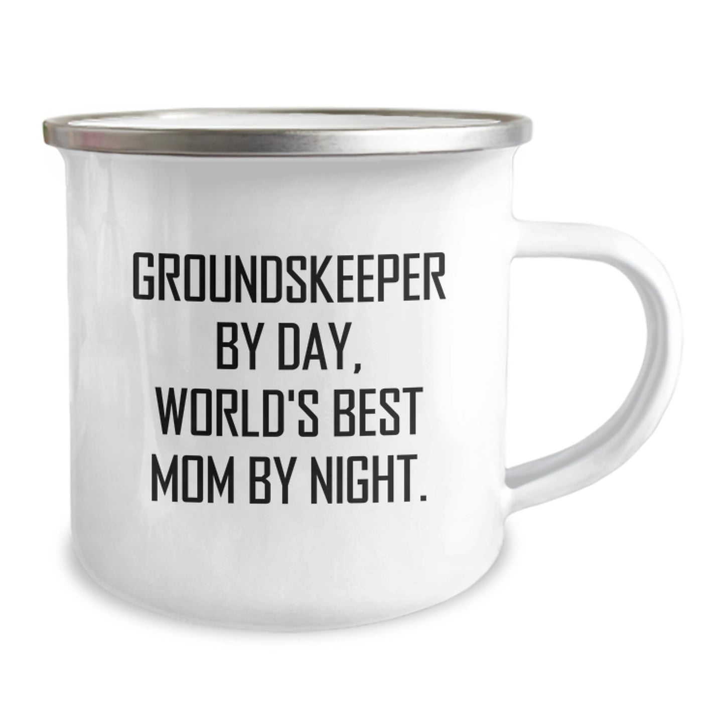 Funny groundskeeper Gifts for Men, Camping Mug, 'groundskeeper By Day, World's Best Mom By Night' Quote, Perfect Christmas Unique Gifts from Friends - Image 2