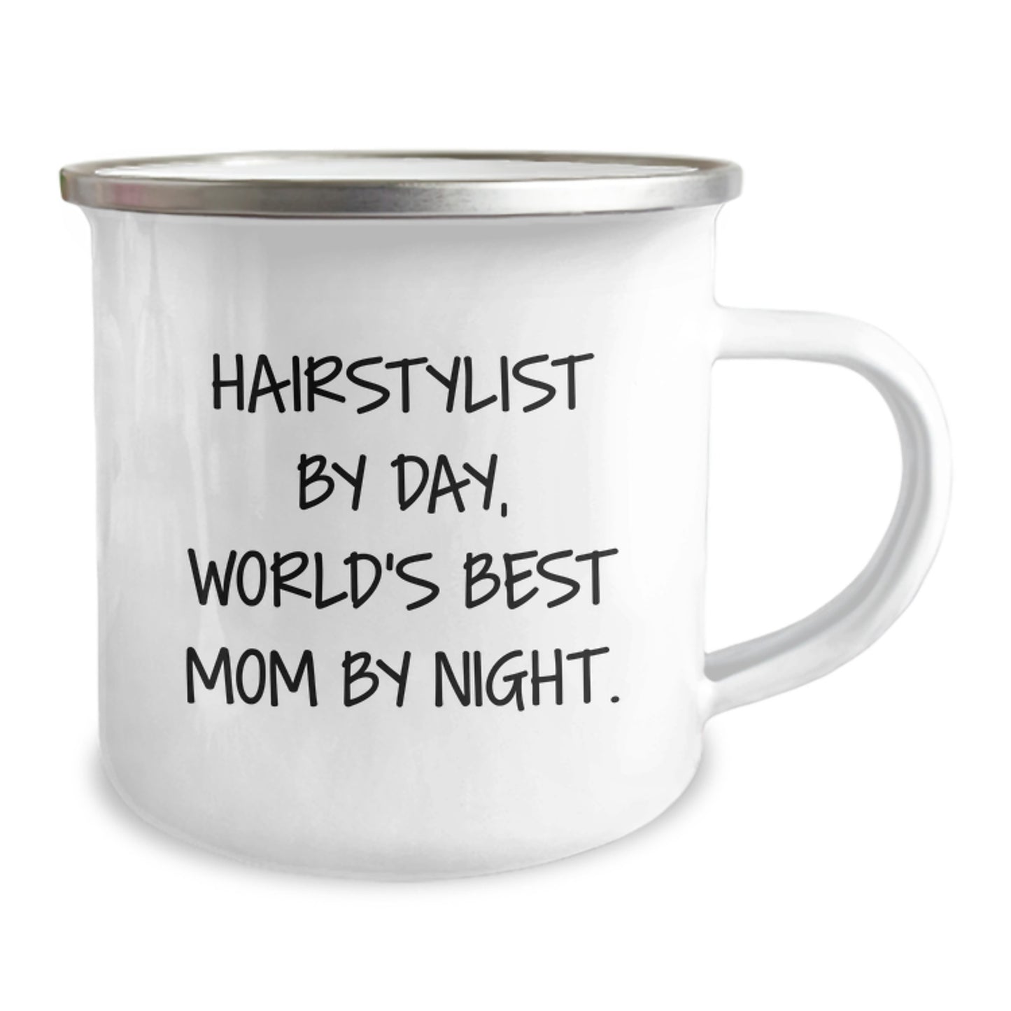 Hairstylist Gifts from Mom, Funny Camping Mug for World's Best Mom By Night, Graduation Unique Gifts for Hairstylist - Image 2