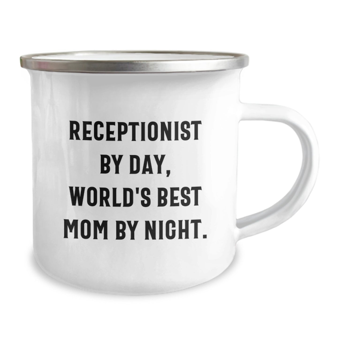 Receptionist Gifts from Family, Inspirational Quote for World's Best Mom Camping Mug, Graduation Unique Gifts - Image 2