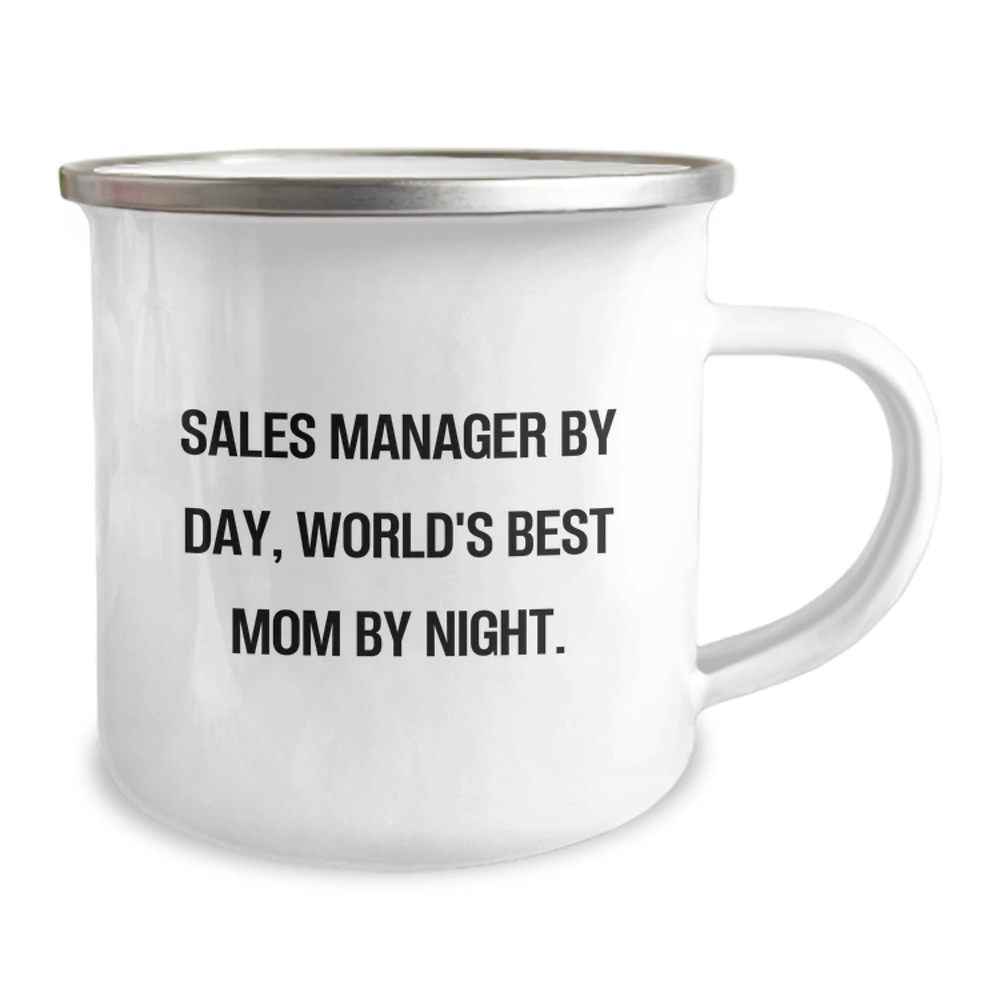 Funny Sales Manager Gifts from Mom - Sales Manager By Day, World's Best Mom By Night. Graduation Unique Gifts for Sales Managers, Camping Mug - Image 2