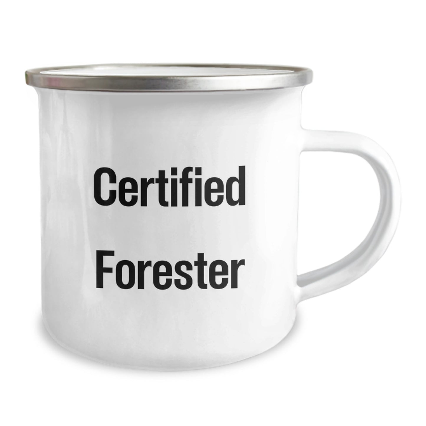 Forester Certified Funny Birthday Unique Gifts from Friends, Gifts for Forester Men, Enamel Camping Mug - Image 2