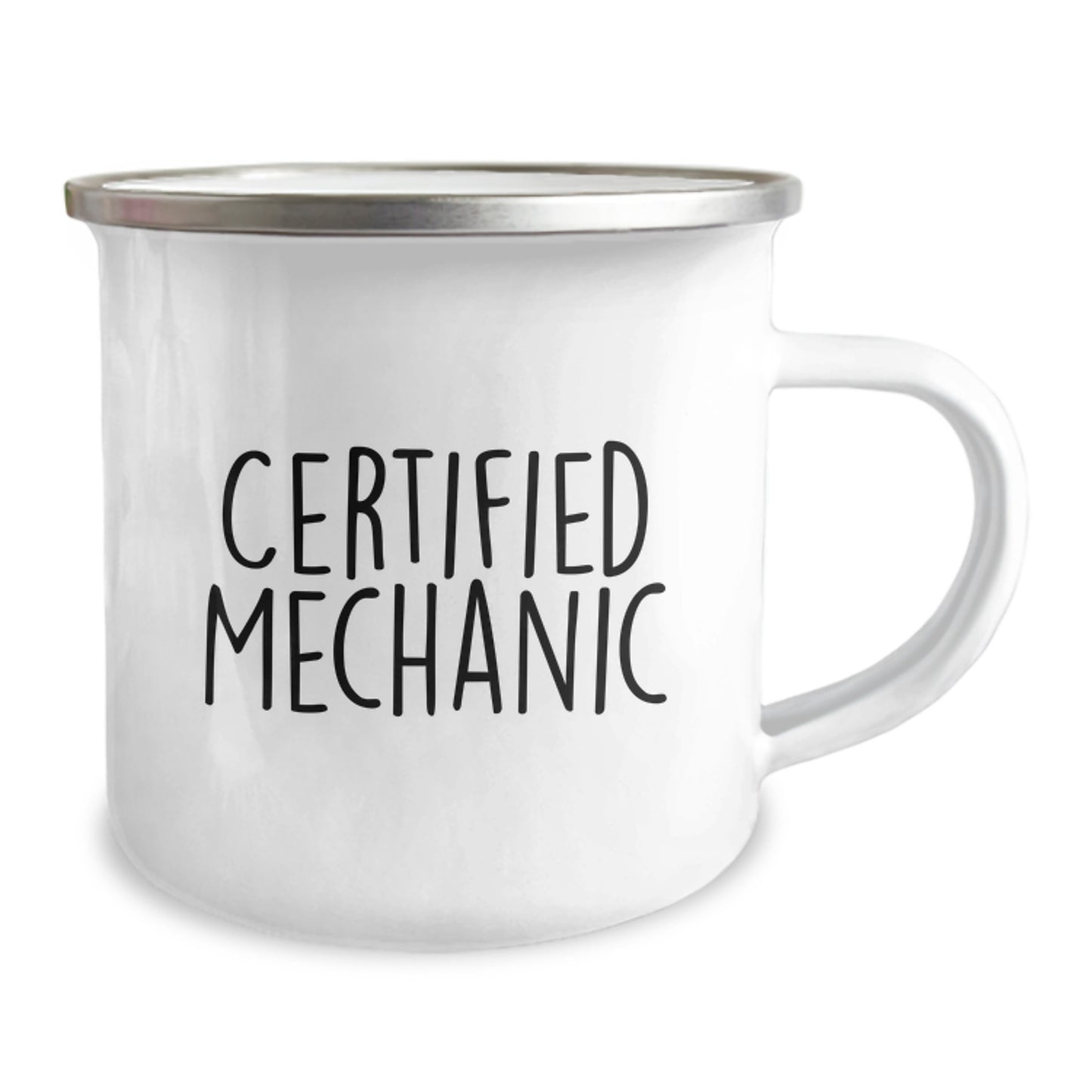 Funny Mechanic Gifts for Men - 'Certified Mechanic' Quote on Camping Mug for Birthday - Image 2