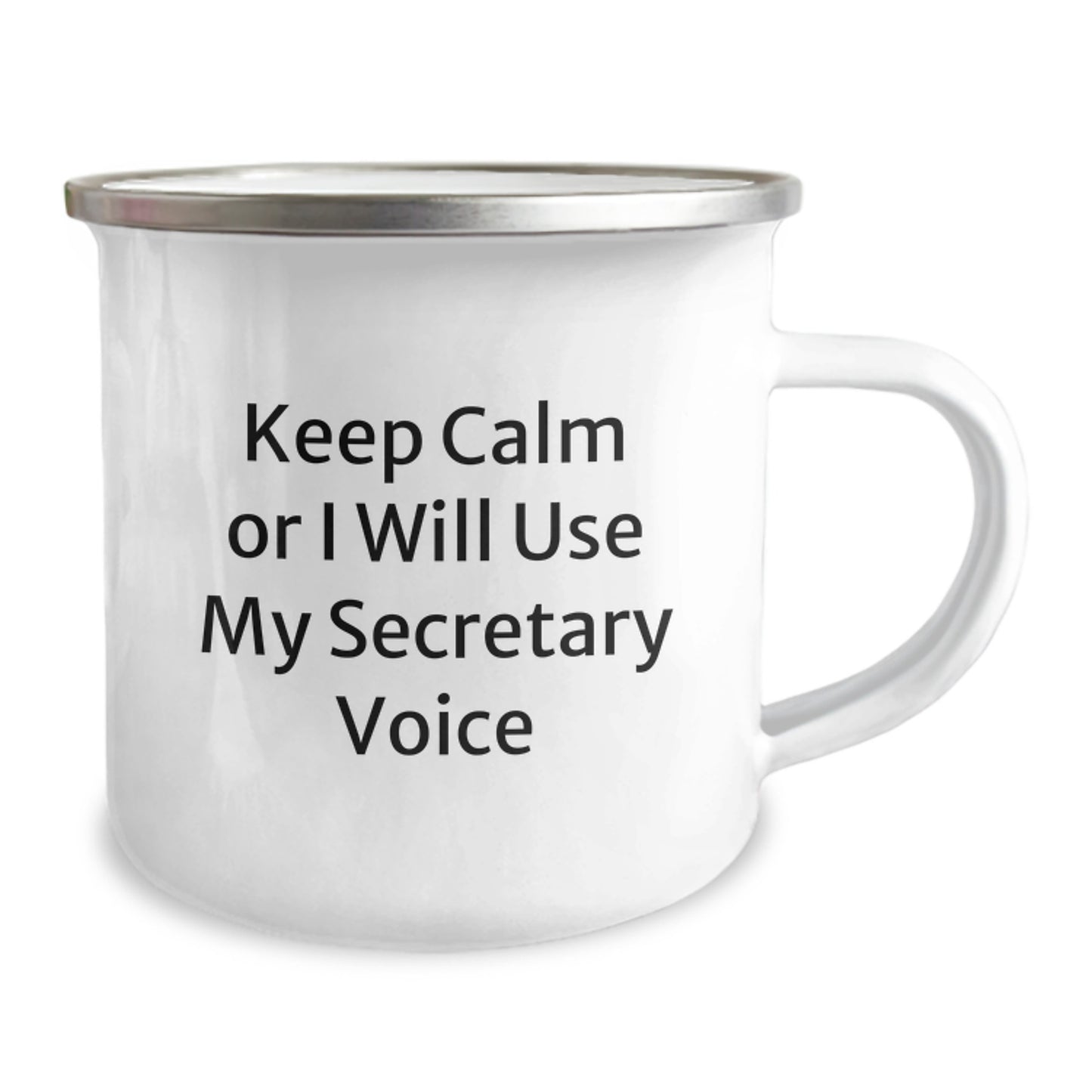 Funny Secretary Gifts from Friends, Keep Calm Secretary Voice Camping Mug for Birthday, Perfect Unique Gifts for Men or Women - Image 2