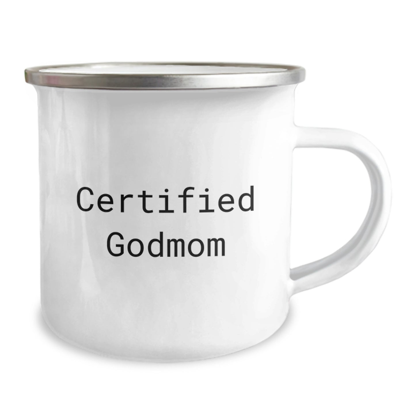 Certified Godmom Funny Graduation Gifts from Family to Godmom, Camping Mug for Men and Women, 'You're the Godmom, You're the Best' Quote - Image 2