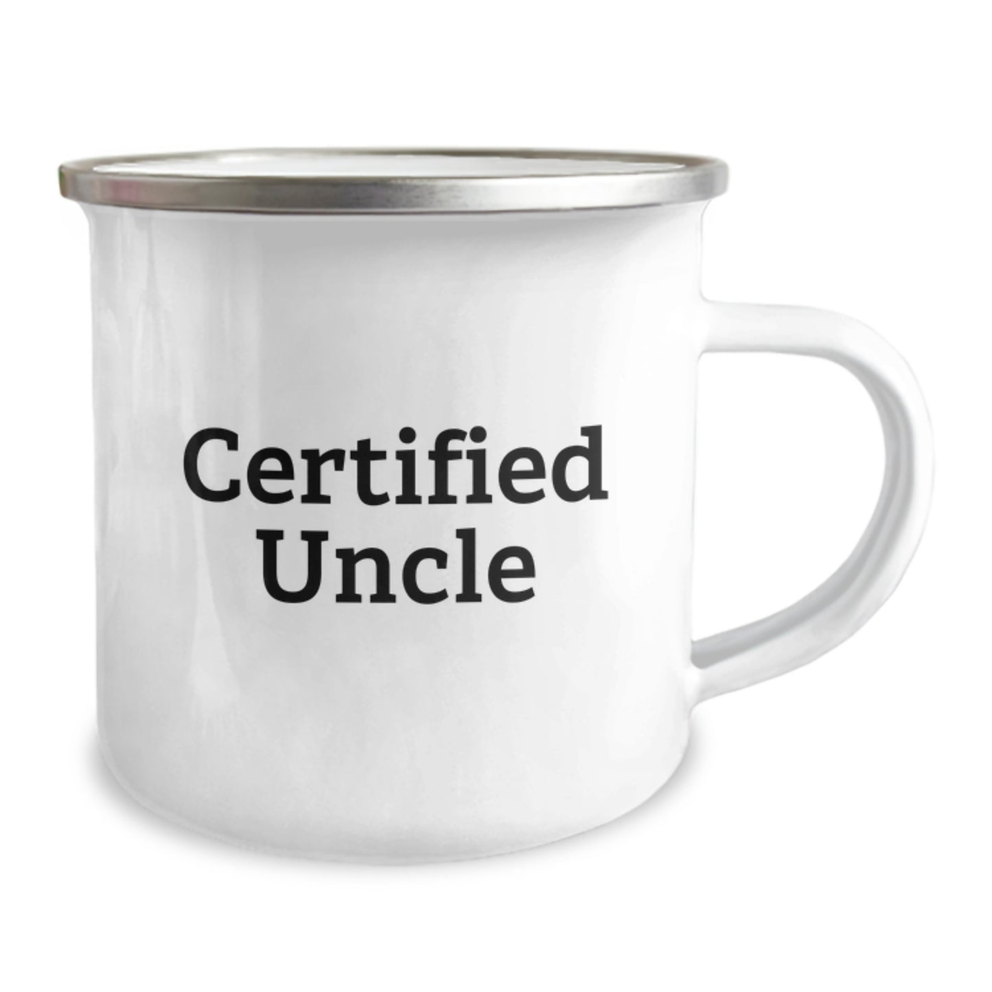 Funny Camping Mug Gifts from Men, Gifts for Uncle on Graduation, 'Certified Uncle' Quote, 12 oz Stainless Steel with Enamel Finish - Image 2