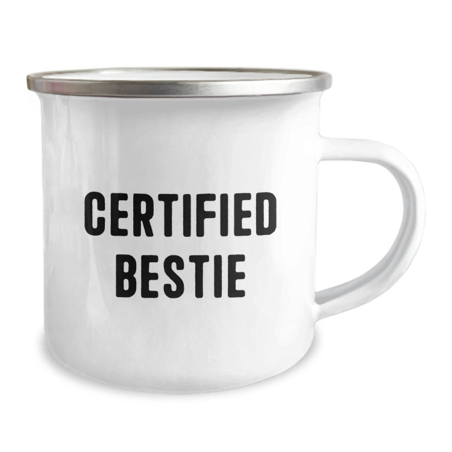 Funny Bestie Gifts from Friends to Bestie, Certified Bestie Quote on Camping Mug, Perfect Graduation Unique Gifts for Friends - Image 2