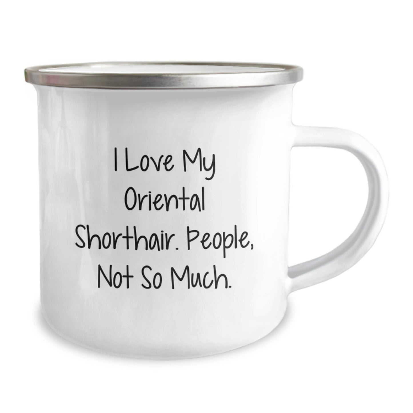 Oriental Shorthair Cat Lover Camping Mug Funny Quirky Gifts from Friends and Family for Christmas - Image 2