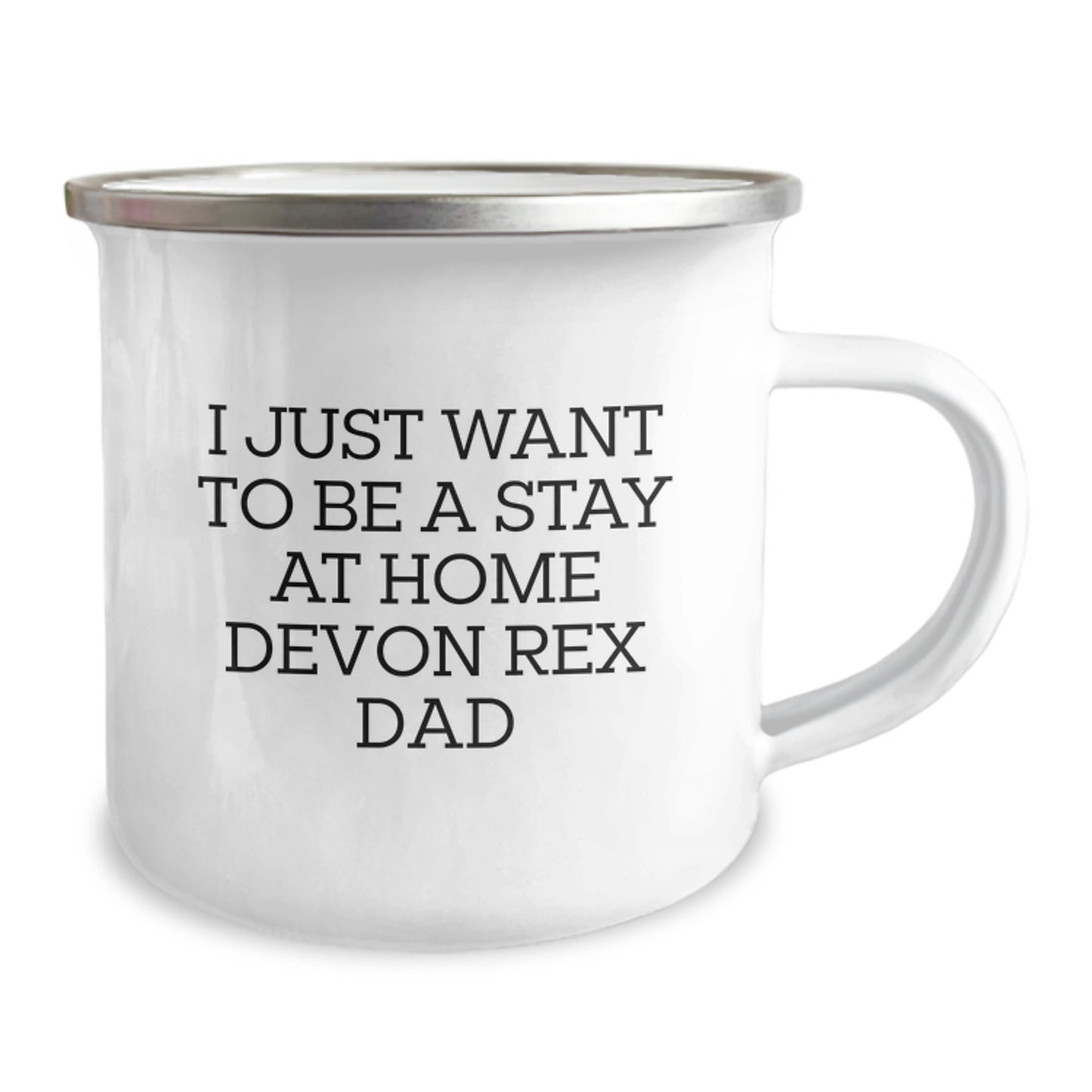 Funny Devon Rex Cat Gifts for Men - I Just Want To Be A Stay At Home Dad Camping Mug for Graduation - Gifts from Friends for Family - Image 2