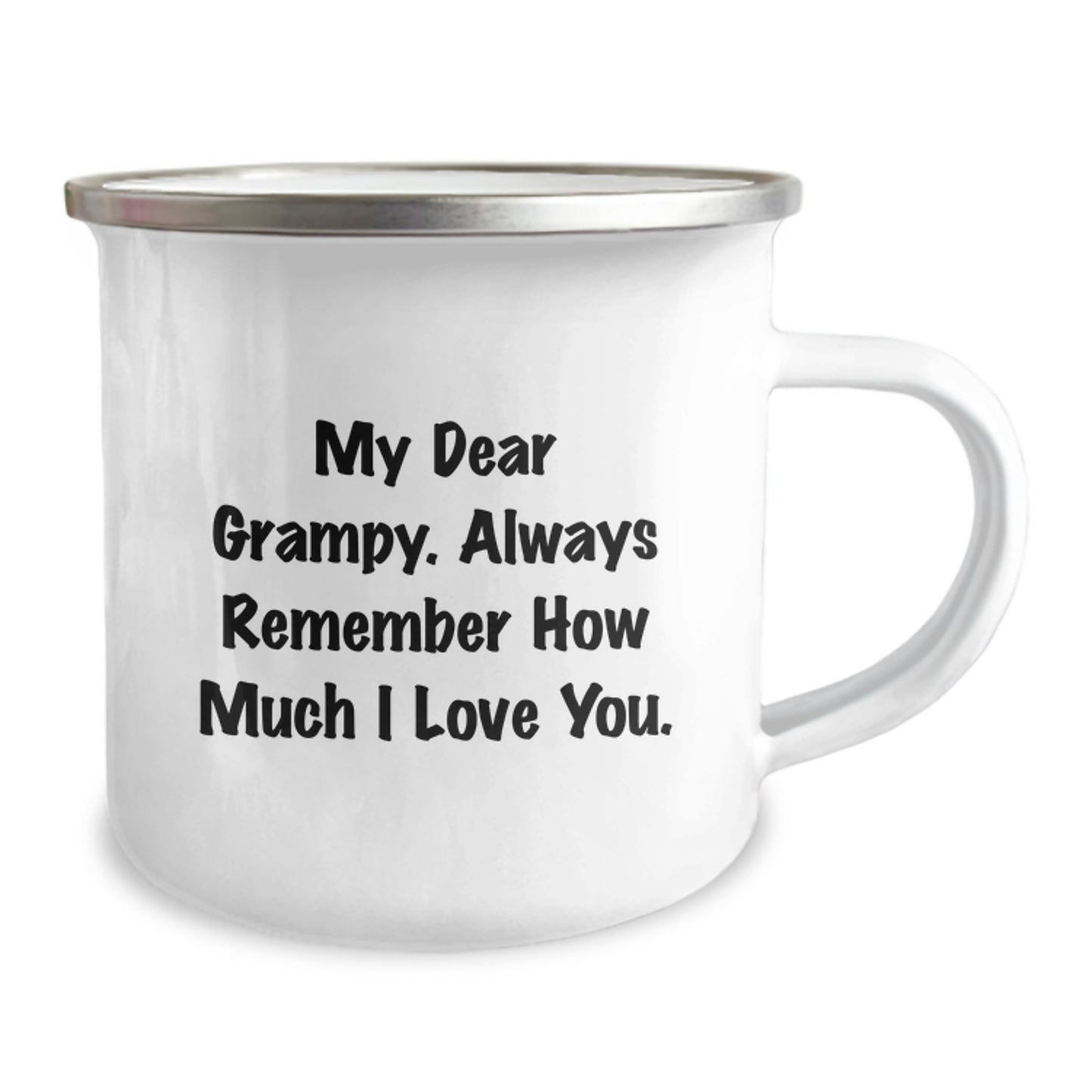 Funny Grampy Gifts for Men - Gifts from Family - Camping Mug with 'My Dear Grampy. Always Remember How Much I Love You.' - Christmas Unique Gifts - Image 2