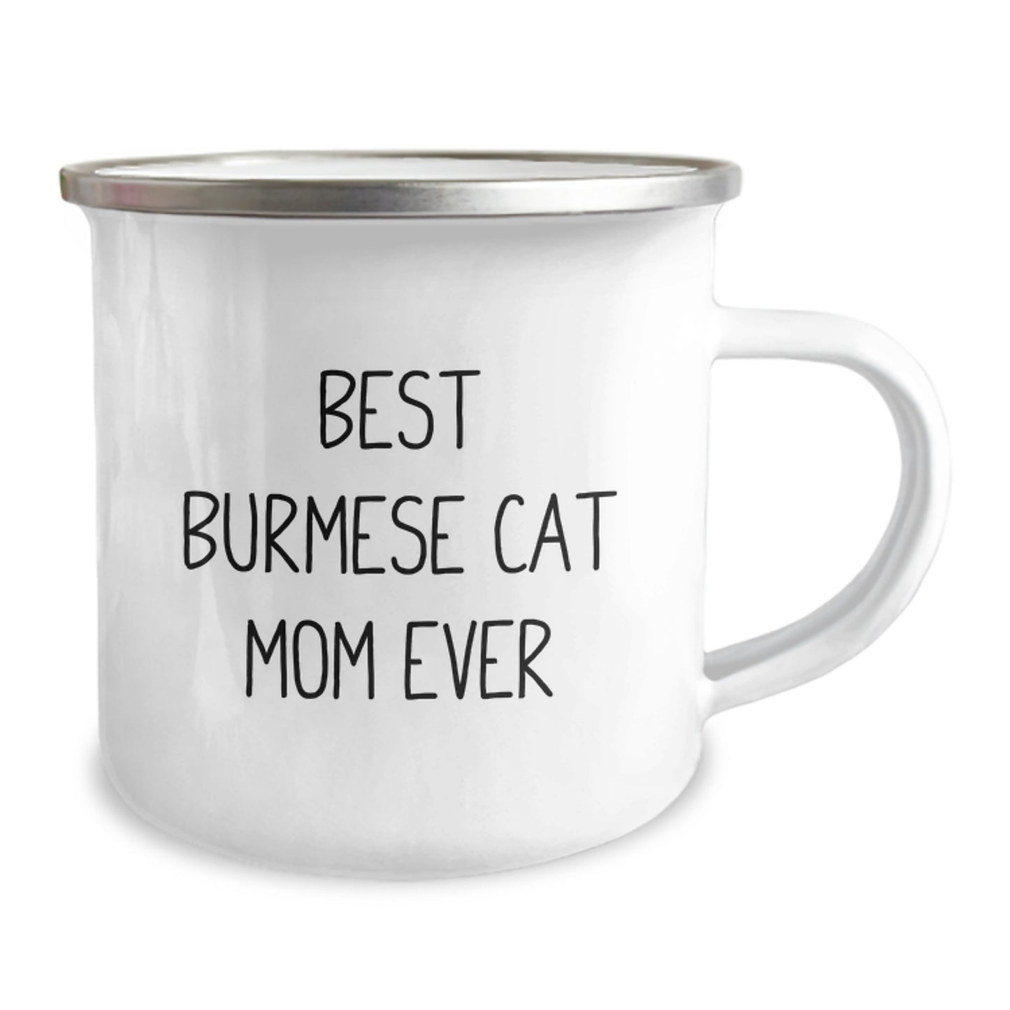 Burmese Cat Mom Gifts from Friends for Burmese Cat Loving Grads, Funny Camping Mug, 'Best Burmese Cat Mom Ever' - Image 2