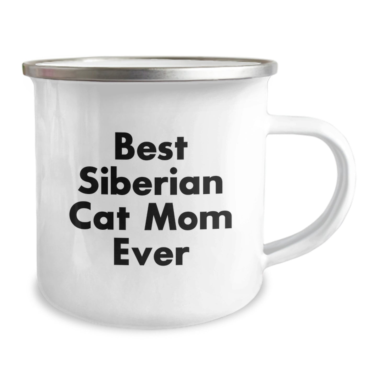 Siberian Cat Mom Gifts from Friends - Best Siberian Cat Mom Ever Camping Mug for Graduation, Funny Quote on Stainless Steel with Enamel Finish, 12 oz Capacity - Image 2