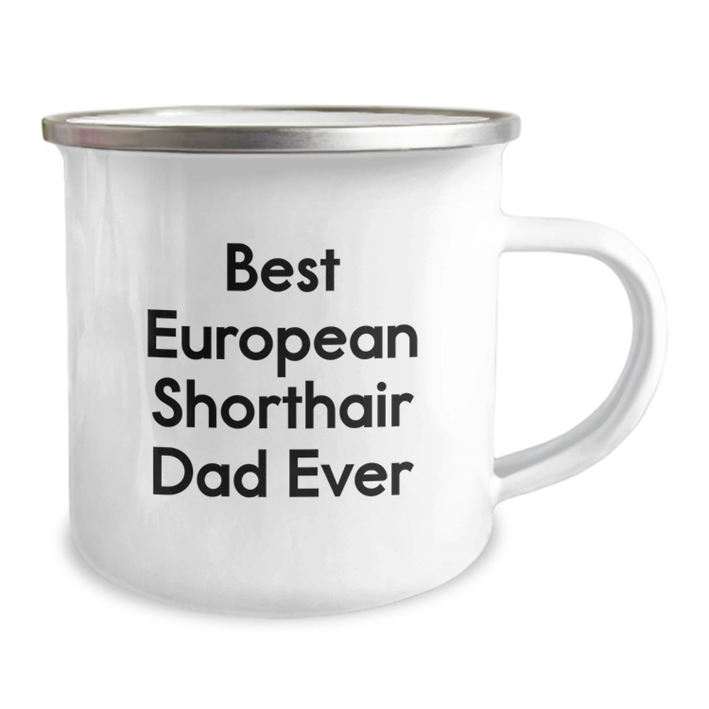 European Shorthair Cat Dad Gifts from Friends - Funny Camping Mug for Birthday - Image 2