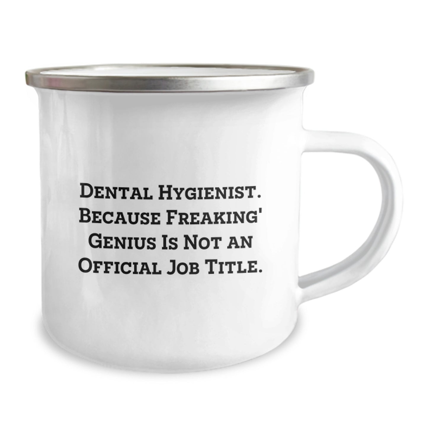 Funny Dental Hygienist Gifts, Camping Mug for Birthday, 'Freaking' genius Quote, Gifts from Friends, Gifts for Her, Perfect Dental Hygienist Present - Image 2