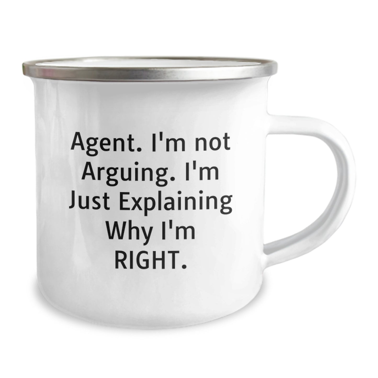 Funny Agent Gifts, Mother's Day Unique Camping Mug, Agent Explaining Why I'm Right, Stainless Steel, Perfect for Agent Enthusiasts, Gifts for Agent, Men, Women, Friends, Family - Image 2