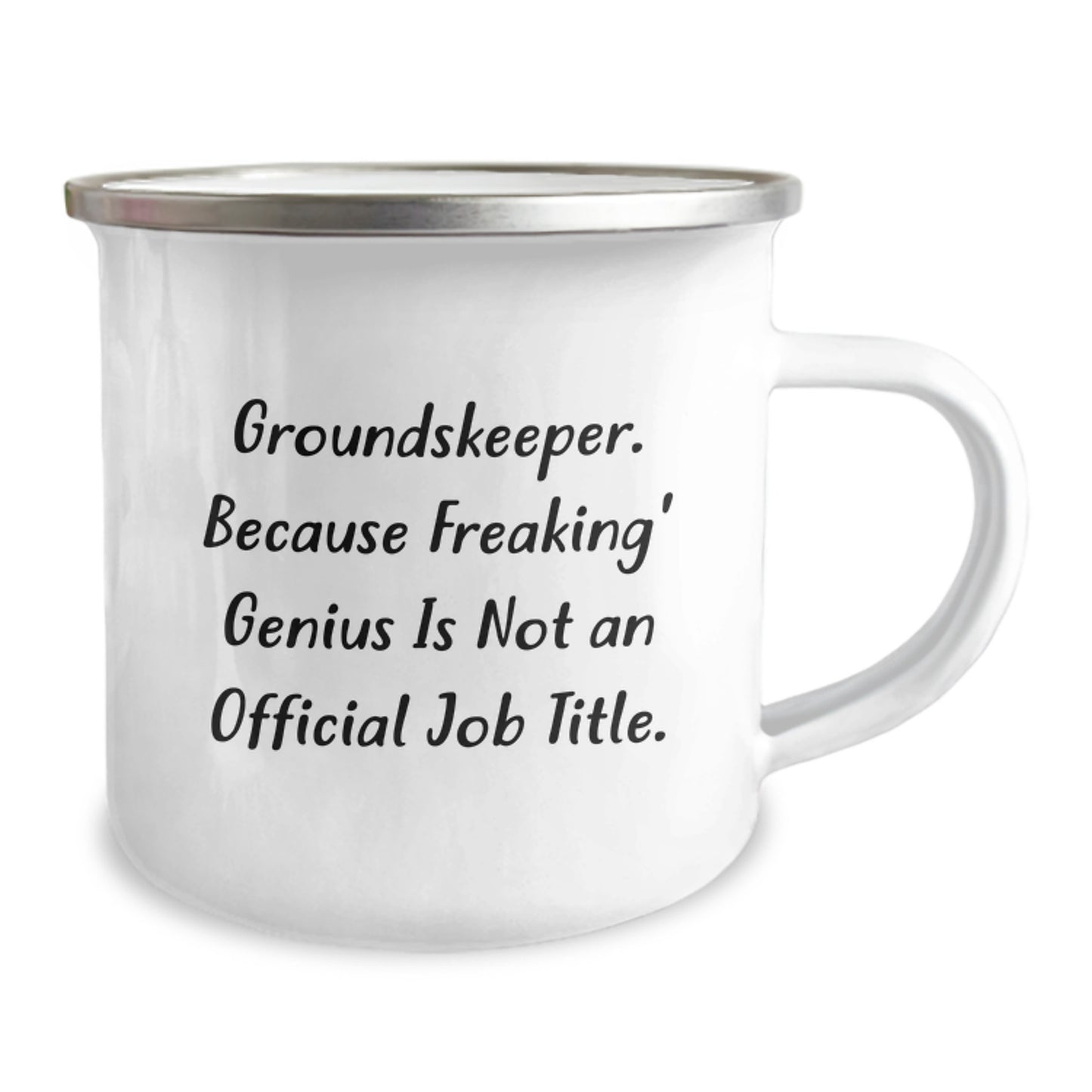 groundskeeper Gifts - Funny Camping Mug 'Freaking genius Is Not An Official Job Title', Perfect for groundskeeper Men, Women, Friends, Coworkers, Family at Christmas - Image 2