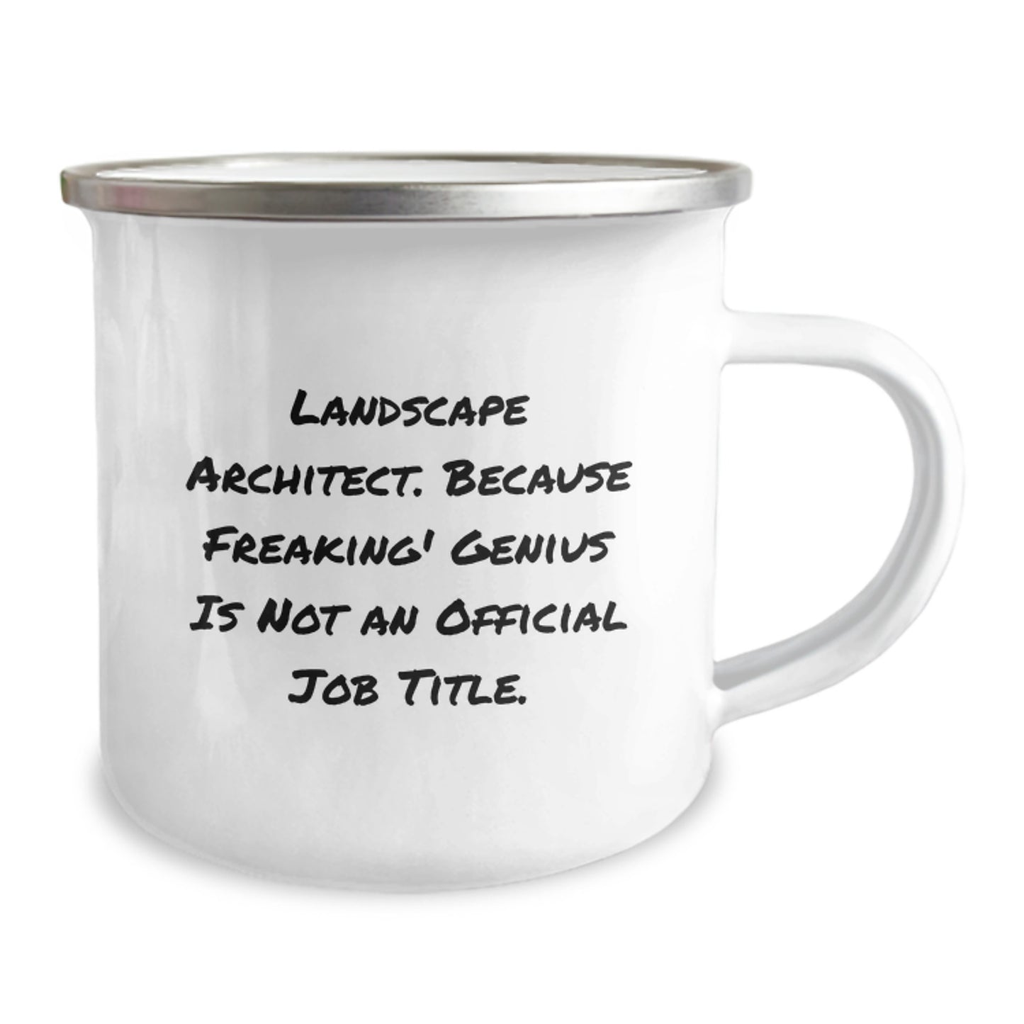 Funny Landscape Architect Gifts for Men - Camping Mug, Because Freaking' genius Is Not An Official Job Title, Unique Christmas Memorable Presents from Husband - Image 2