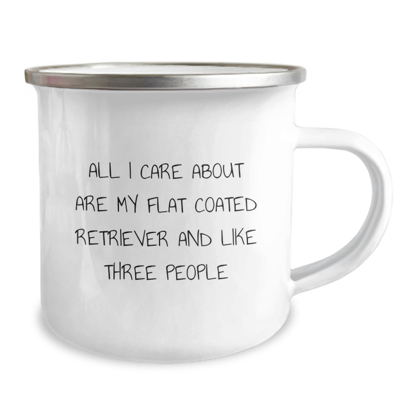 Flat Coated Retriever Dog Lover's Camping Mug, Funny Quote Gifts from Friends for Birthday, 12 oz Stainless Steel with Enamel Finish - Image 2