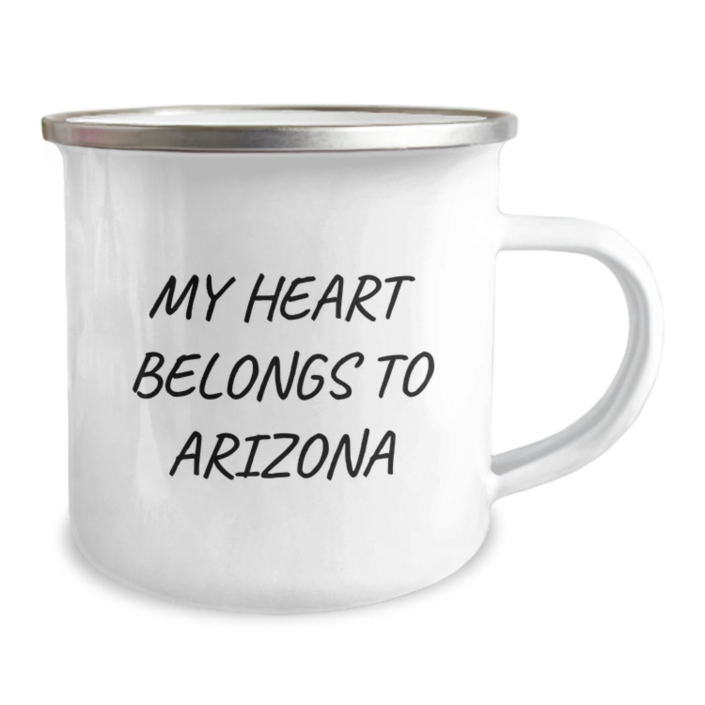 Arizona Camping Mug, Funny Quote 'My Heart Belongs To Arizona', Gifts from Friends, Unique Birthday Unique Gifts for Arizona, Men, Women, or Family - Image 2