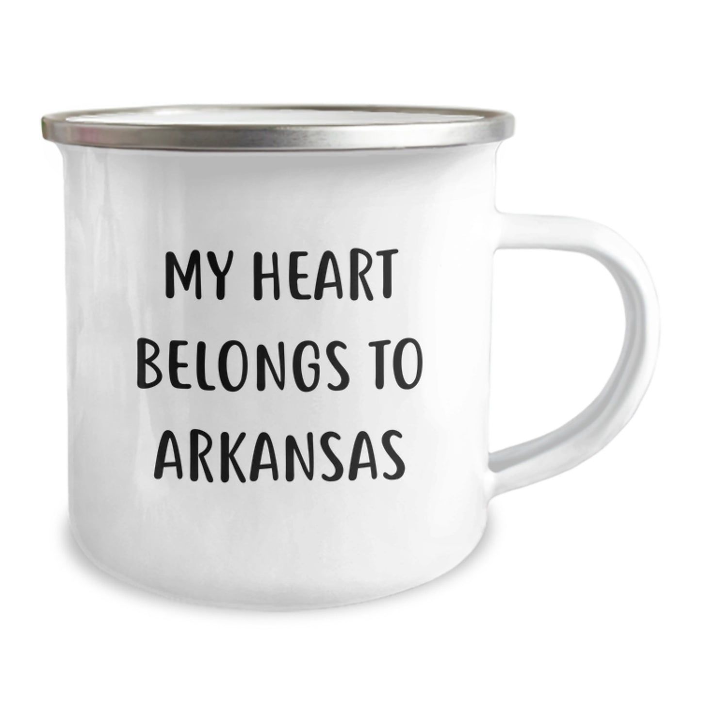Funny Arkansas Gifts for Birthday - 'My Heart Belongs To Arkansas' Camping Mug for Friends, Family, or Coworkers - Unique Birthday Unique Gift from Men, Women, or Family - Image 2