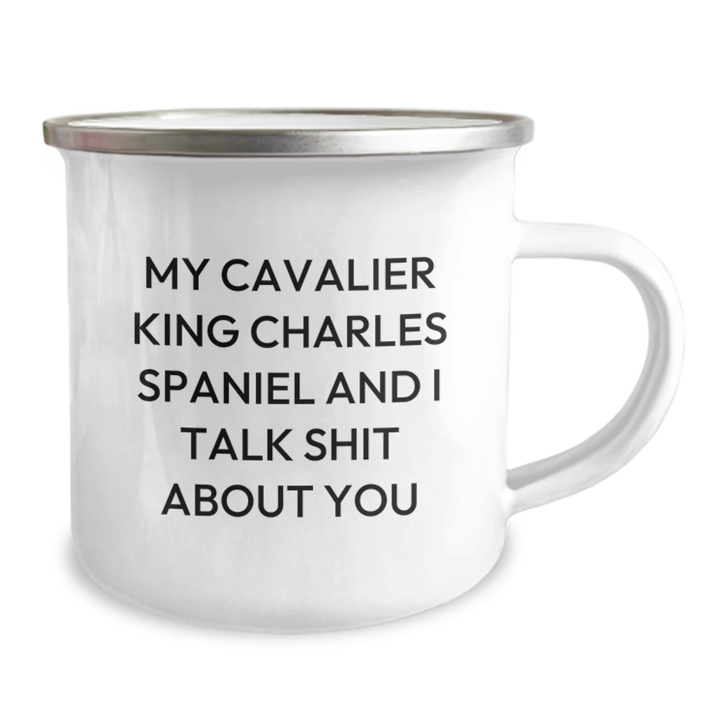 Cavalier King Charles Spaniel Dog Funny Christmas Camping Mug Gifts from Friends to Family Members Who Talk Shit About You - Image 2