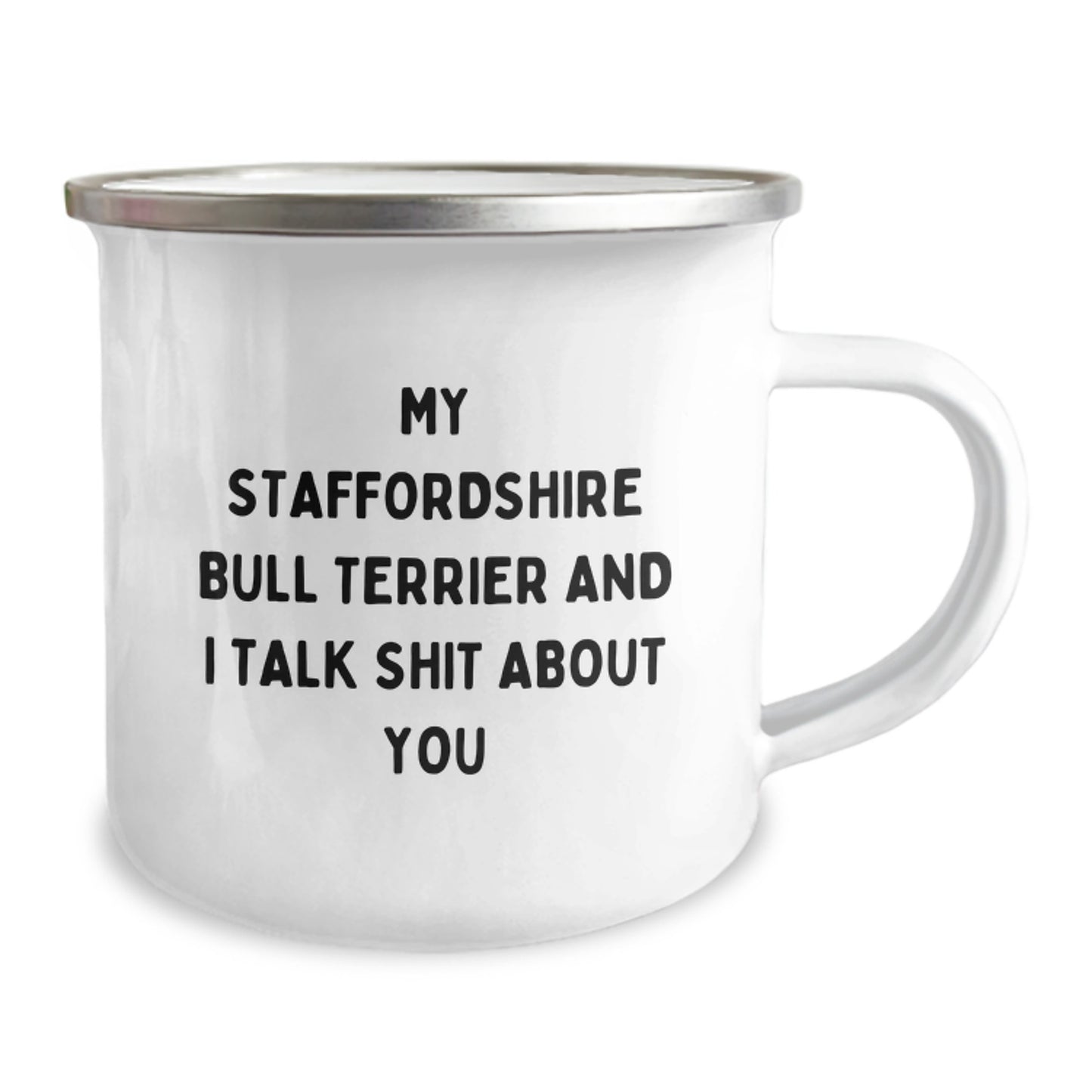 Staffordshire Bull Terrier Dog Lover Funny Quotes Gifts from Friends for Christmas Unique Mug 12 oz Stainless Steel - Image 2