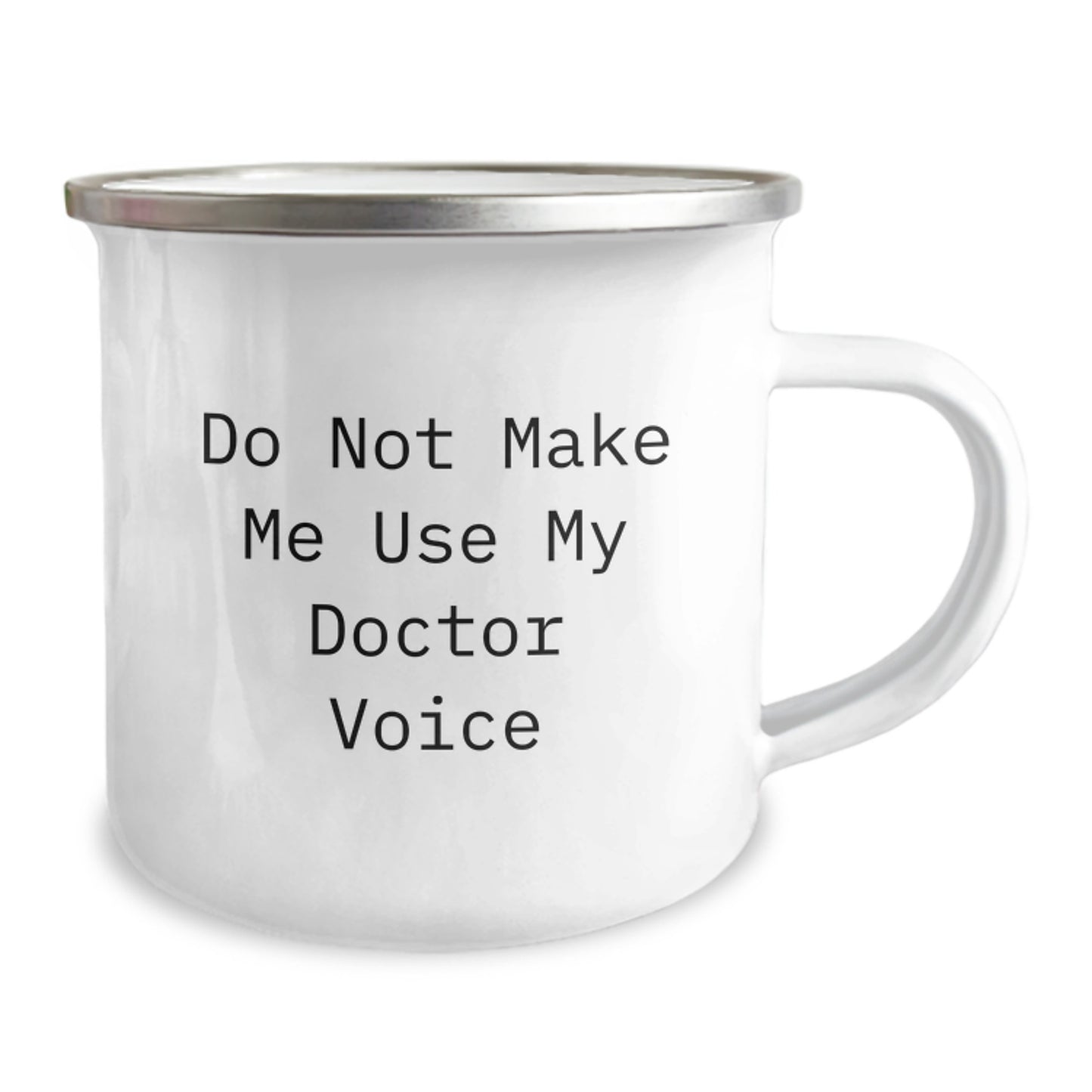 Funny Doctor Gifts for Christmas, Camping Mug with 'Do Not Make Me Use My Doctor Voice' Quote, Unique Gifts from Friends to Doctor, Men, Women, or Family - Image 2