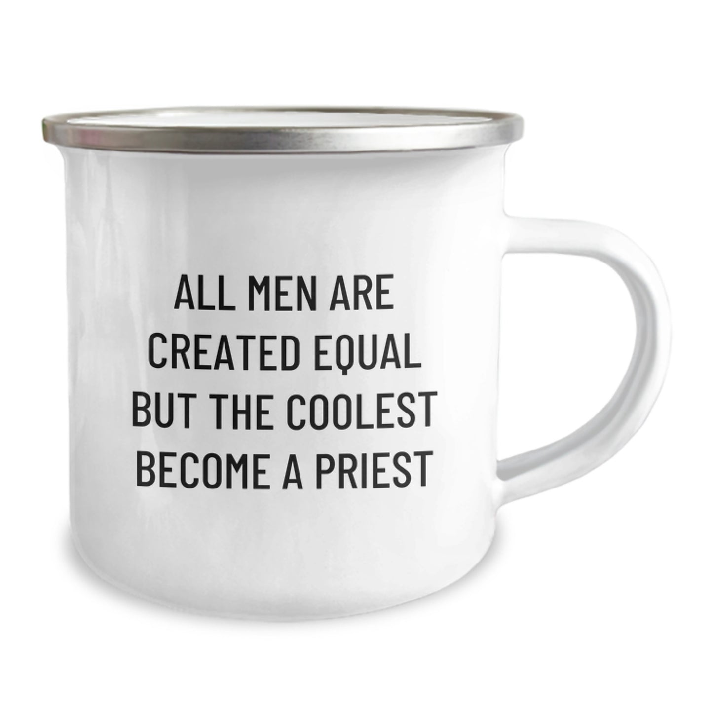 Funny Christmas Unique Gifts for Priest - Priest Mug, Gifts from Friends - All Men Are Created Equal But The Coolest Become A Priest - Image 2