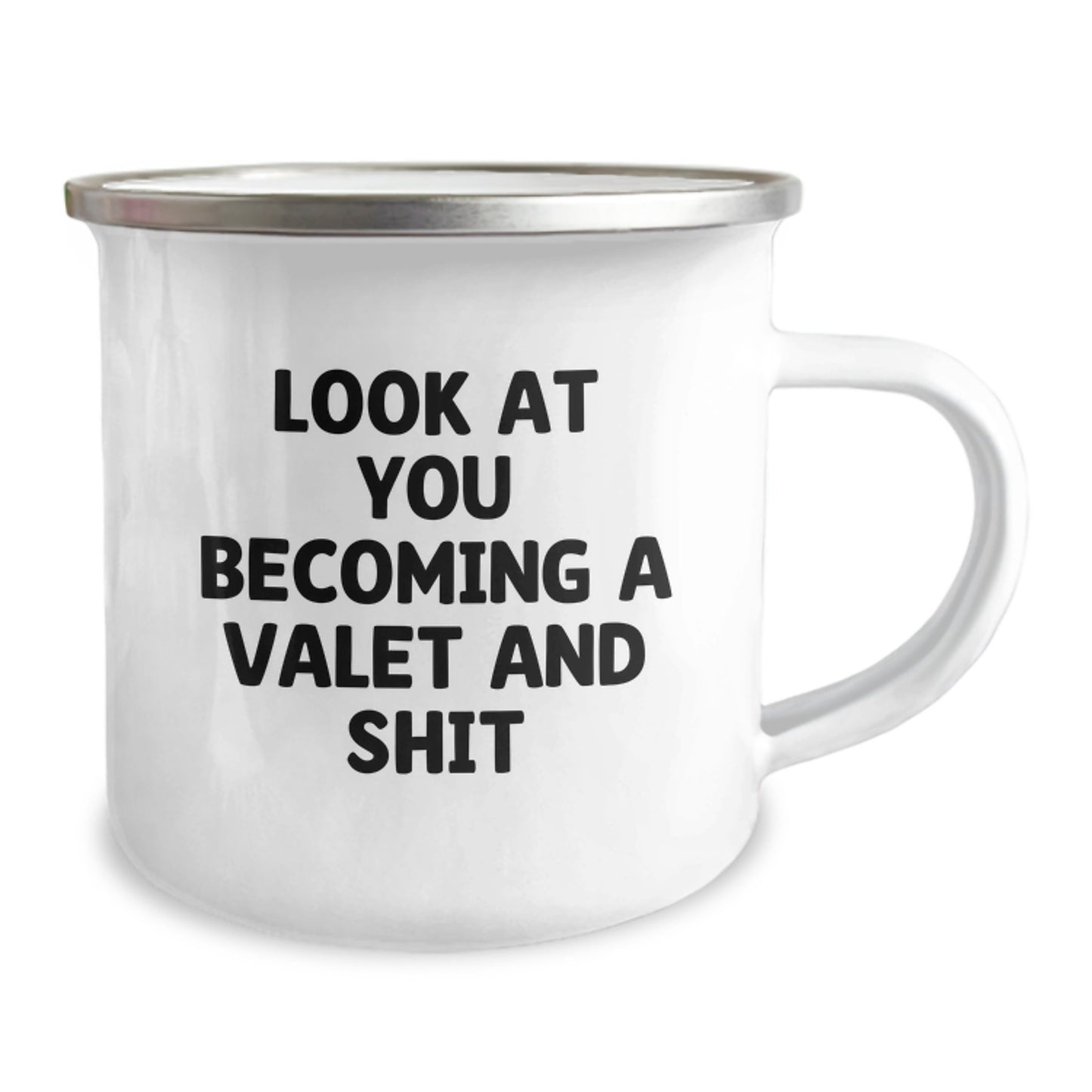 Valet Gifts from Friends and Family, Funny Christmas Camping Mug, Look At You Becoming A Valet And Shit Gifts for Men - Image 2