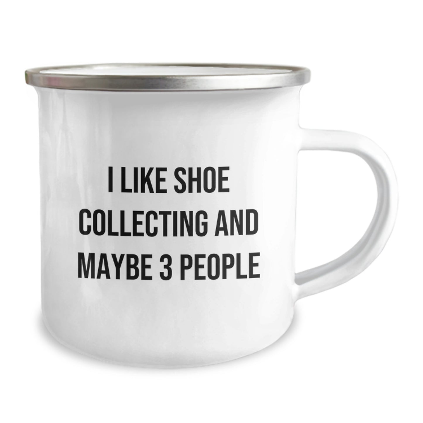Funny Shoe Collecting Gifts for Men Friends with Enamel Camping Mug, Gift from Family for Graduation Unique - Image 2