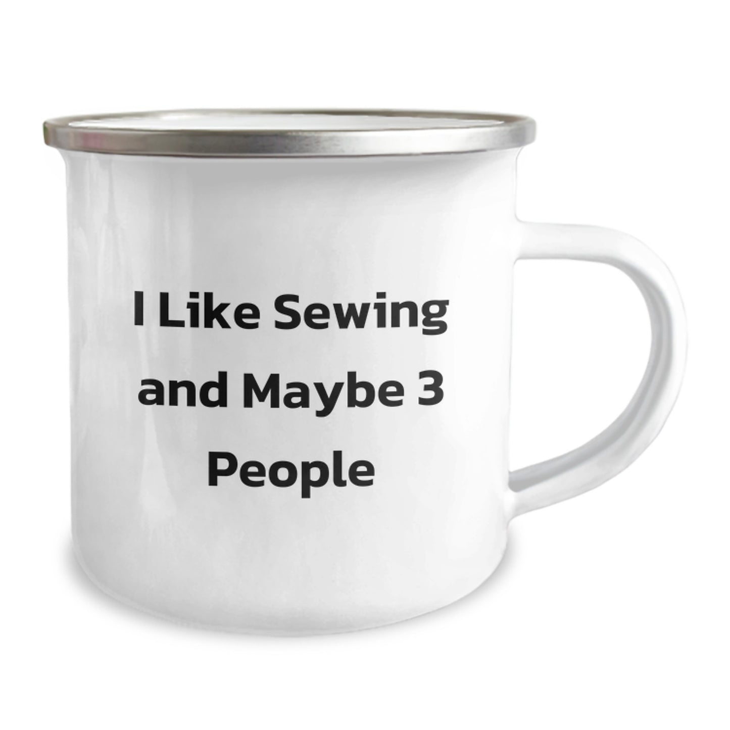 Sewing Enthusiast's Camping Mug, Funny Gift for Sewing Friends and Family Members, Customized Mug for Christmas Unique Gifts - Image 2
