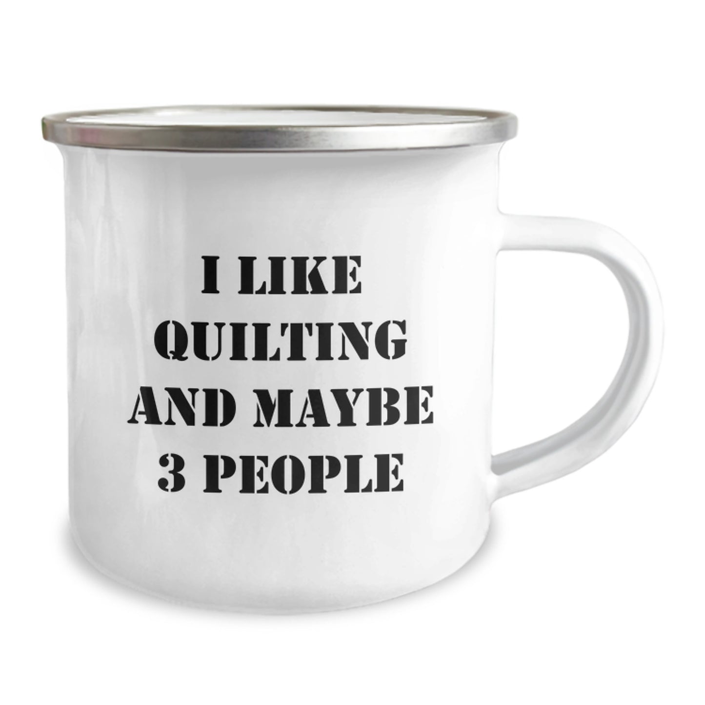Quilting Inspired Gifts for Quilting Friends, Funny Camping Mug for Men - 'I Like Quilting And Maybe 3 People' Christmas Unique Gifts from Family - Image 2