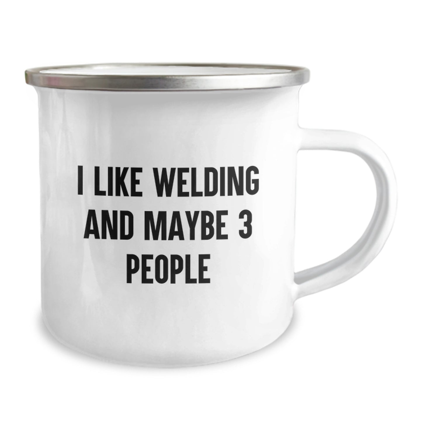 Funny Welding Gifts for Men, Unique Birthday Unique Gifts from Friends, I Like Welding And Maybe 3 People Camping Mug - Image 2