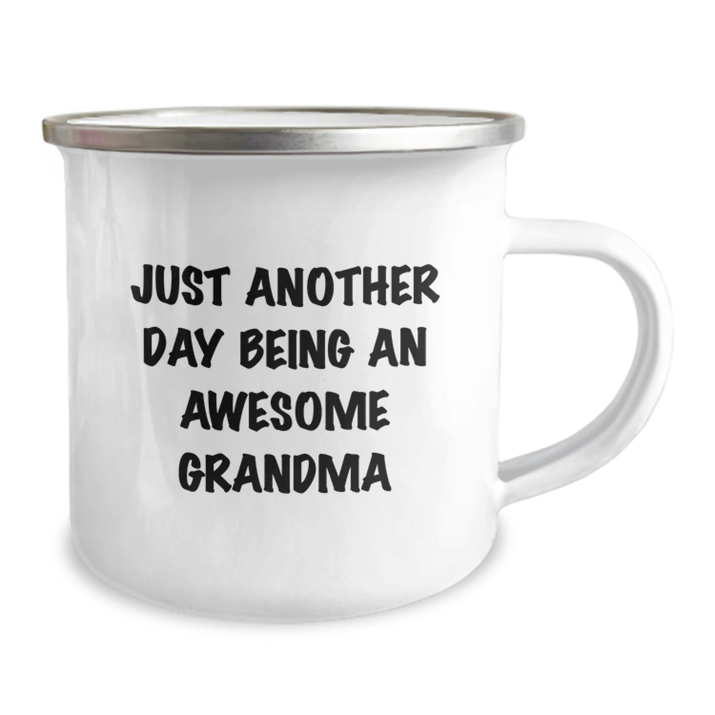Gifts from Family - Grandma Camping Mug, Funny Quote, Just Another Day Being An Awesome Grandma - Unique Graduation Gifts for Grandma - Image 2