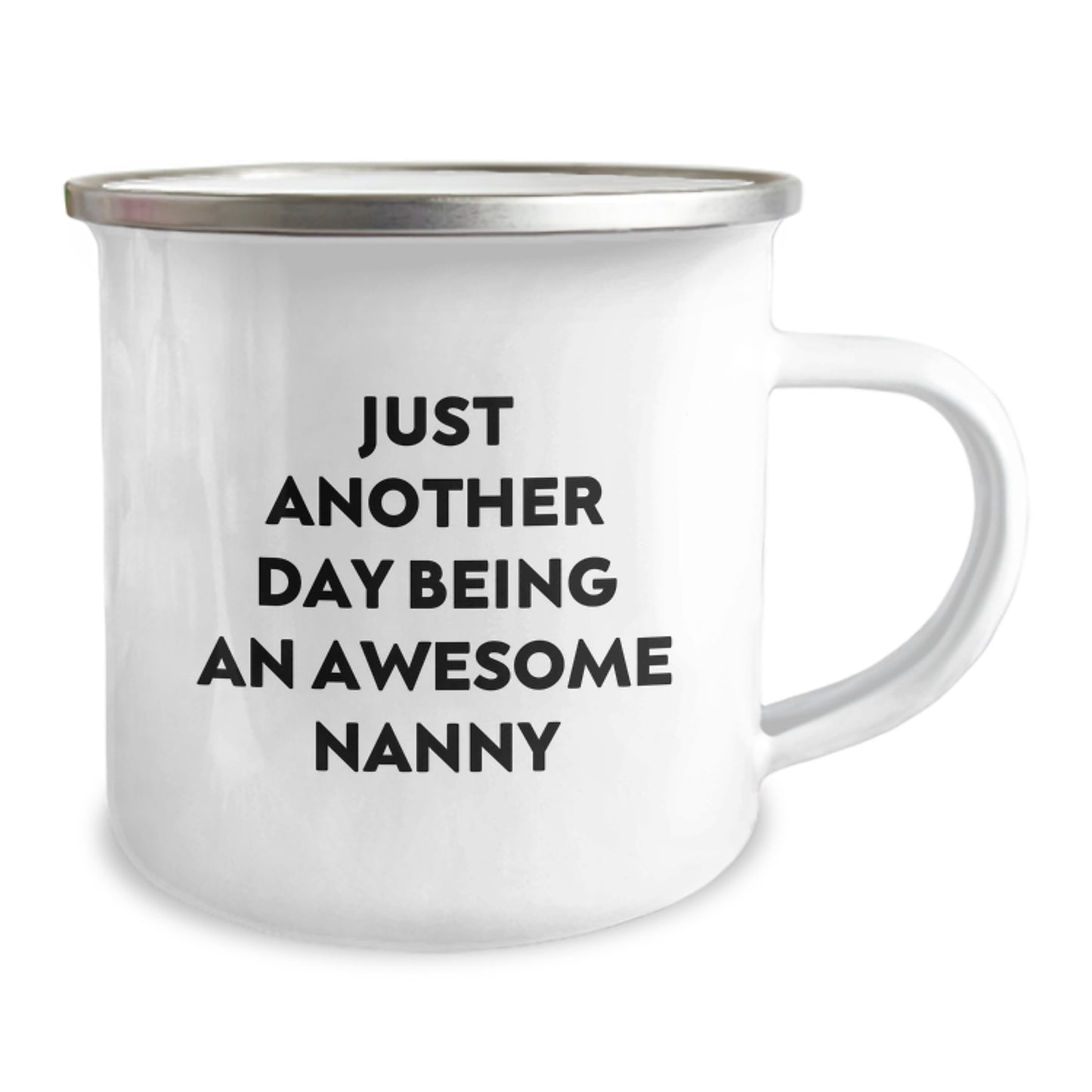 Funny Nanny Gifts from Family for Nanny, Unique Birthday Unique Gifts for Nanny, Camping Mug with Just Another Day Being An Awesome Nanny Quote - Image 2