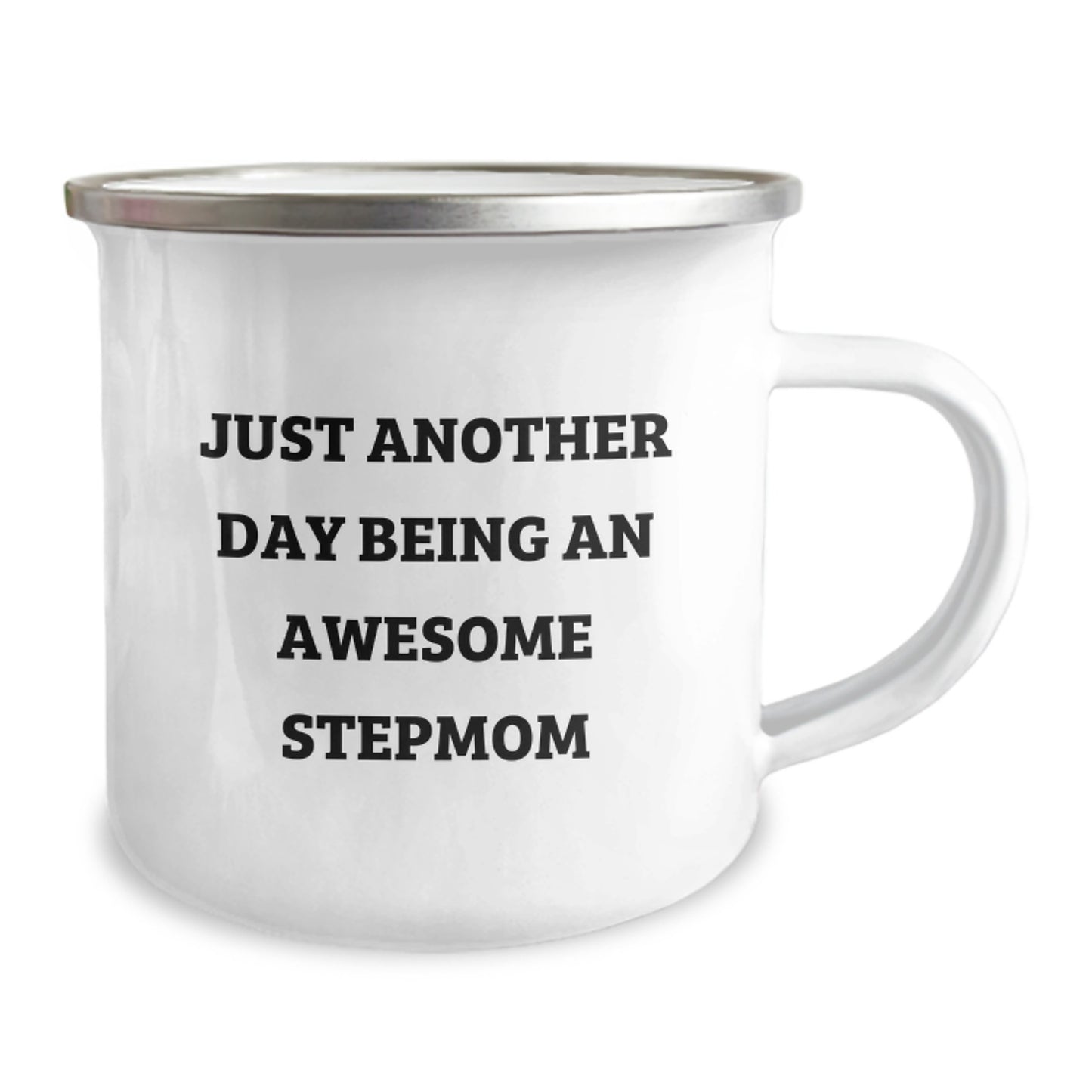 Funny Stepmom Gifts from Family to Stepmom - Just Another Day Being An Awesome Stepmom Camping Mug for Graduation - Image 2