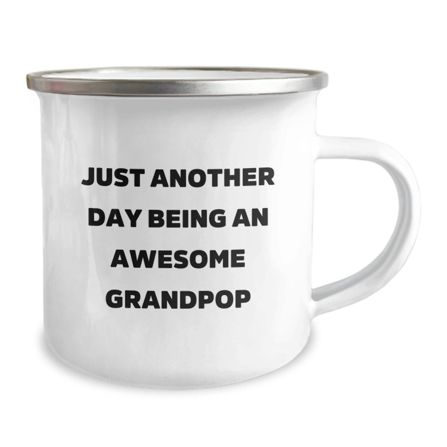 Funny Grandpop Gifts - Just Another Day Being An Awesome Grandpop Christmas Camping Mug for Men Family Friends - Image 2