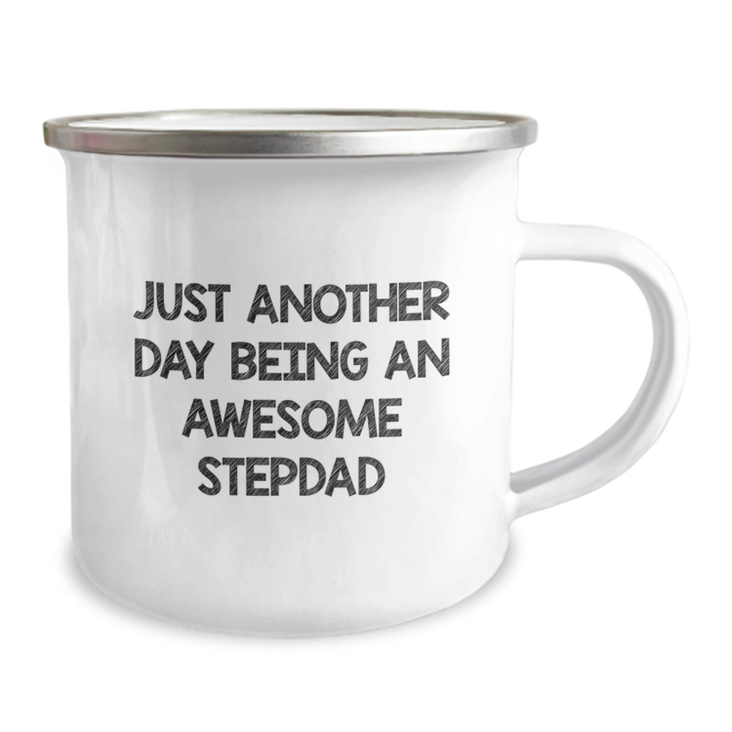 Funny Stepdad Gifts for Him, Camping Mug with Just Another Day Being An Awesome Stepdad Quote, Christmas Unique Presents for Stepdads, Gift from Family - Image 2