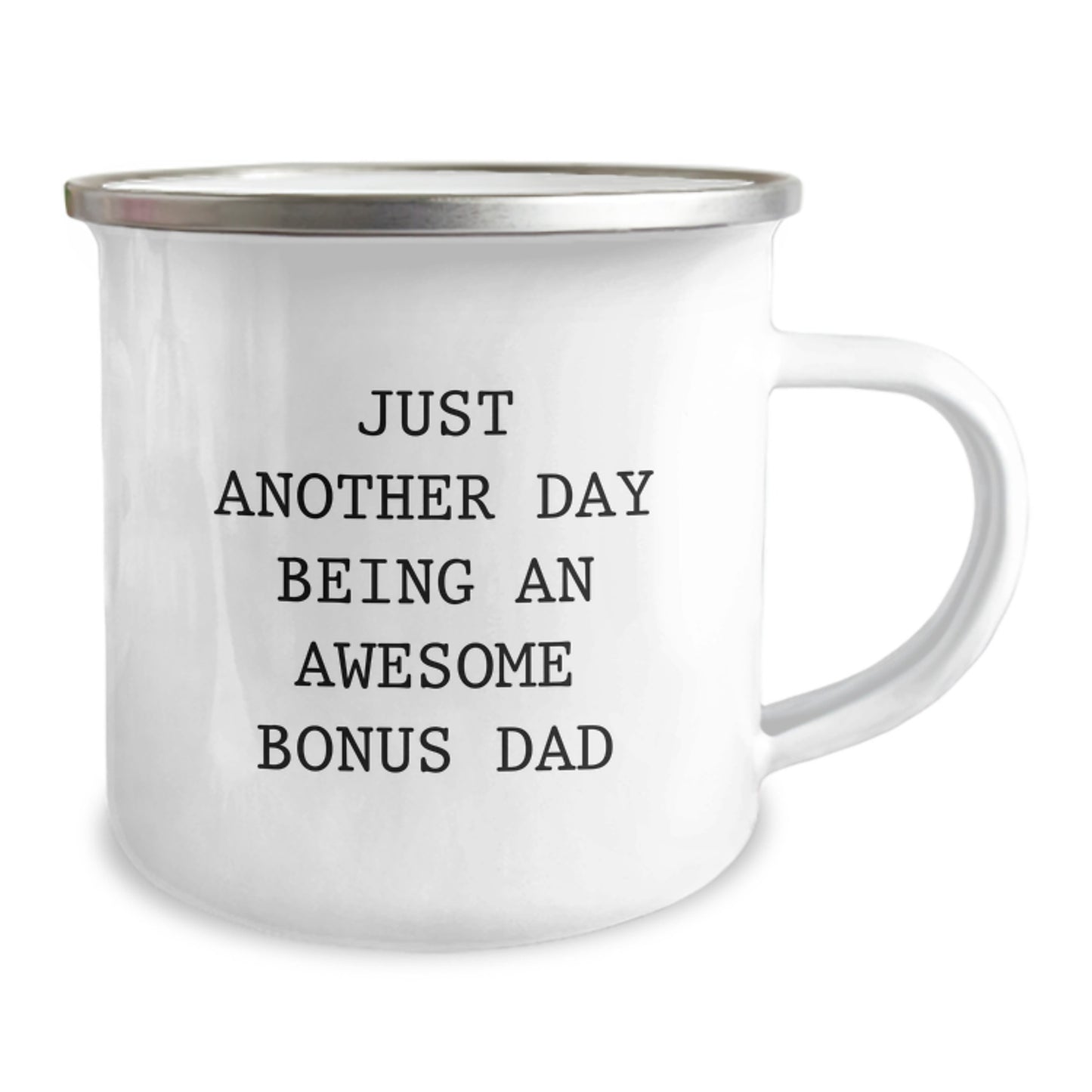 Funny Bonus Dad Gifts for Men Mother's Day Unique Camping Mug, 'Just Another Day Being An Awesome Bonus Dad' Quote, Funny Bonus Dad Sayings, Gifts from Dad - Image 2