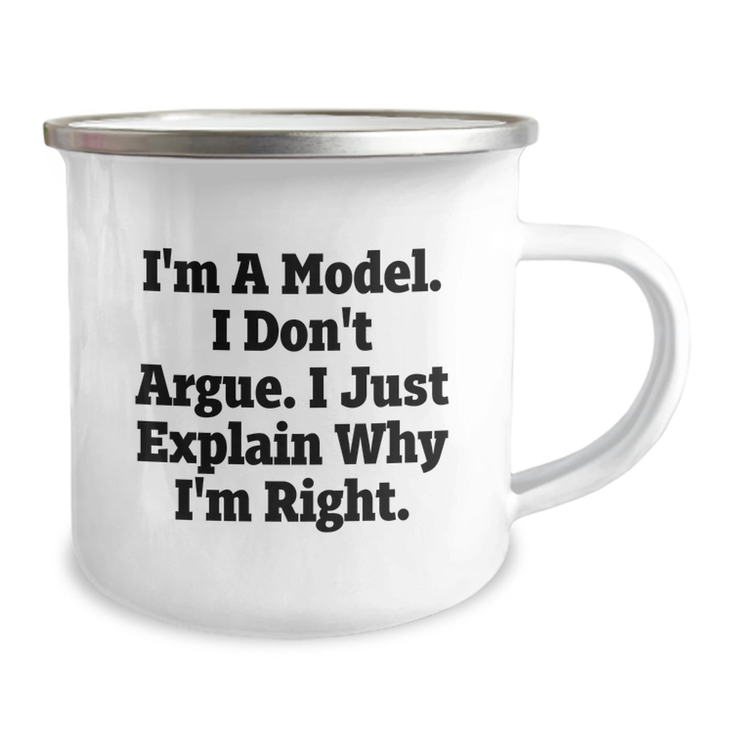 Funny Model Gifts from Men to Women, Inspirational Mother's Day Unique Gifts for Model Enthusiasts, 12 oz Stainless Steel Camping Mug - Image 2