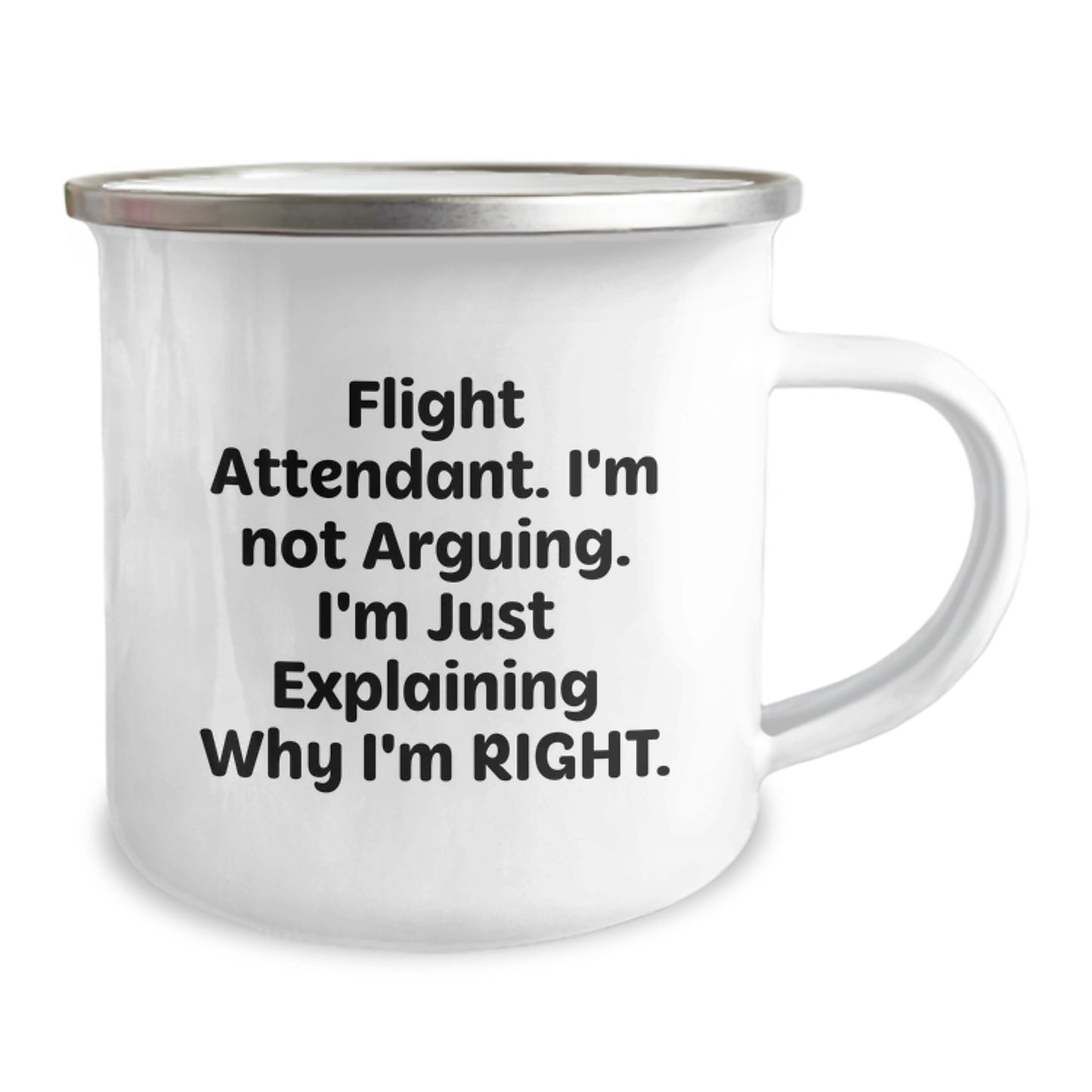 Flight Attendant Humor Gifts for Her, Camping Mug, Graduation Unique Gifts from Friends, Women Coworkers Family - 'I'm Not Arguing, I'm Just Explaining Why I'm Right' Funny Quote - Image 2