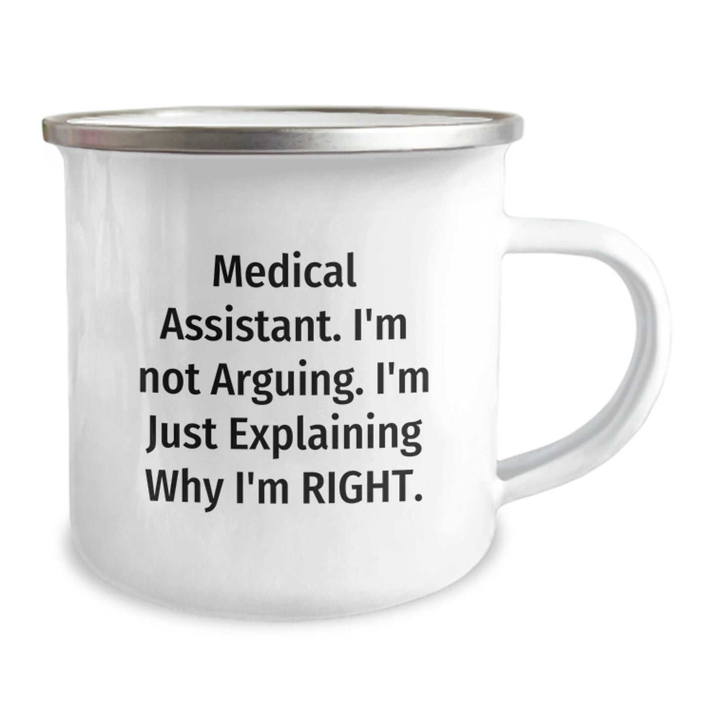 Medical Assistant Camping Mug Keepsake Birthday Gift for Him With Enamel - Image 2