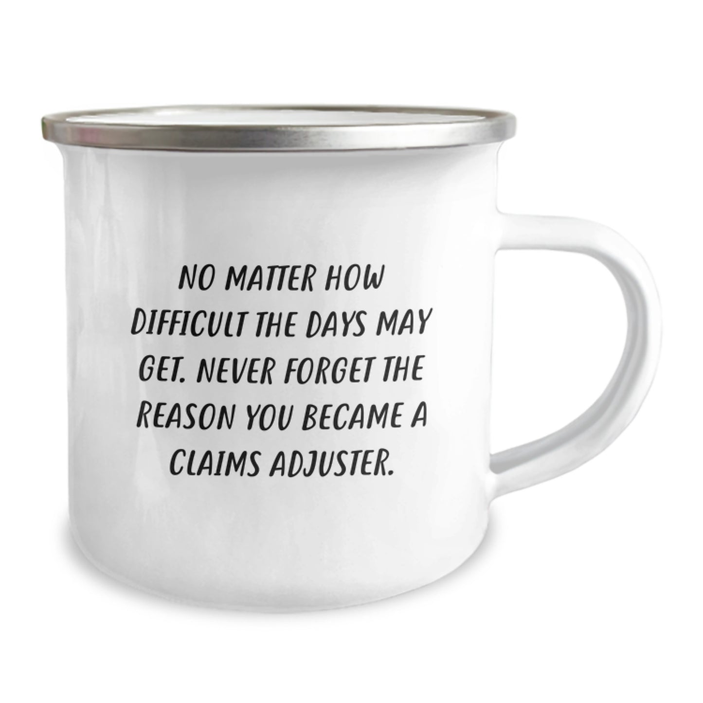 Claims Adjuster Inspirational Gifts for Men from Coworkers - Never Forget Why You Became an Adjuster, Funny Camping Mug for Graduation - Image 2